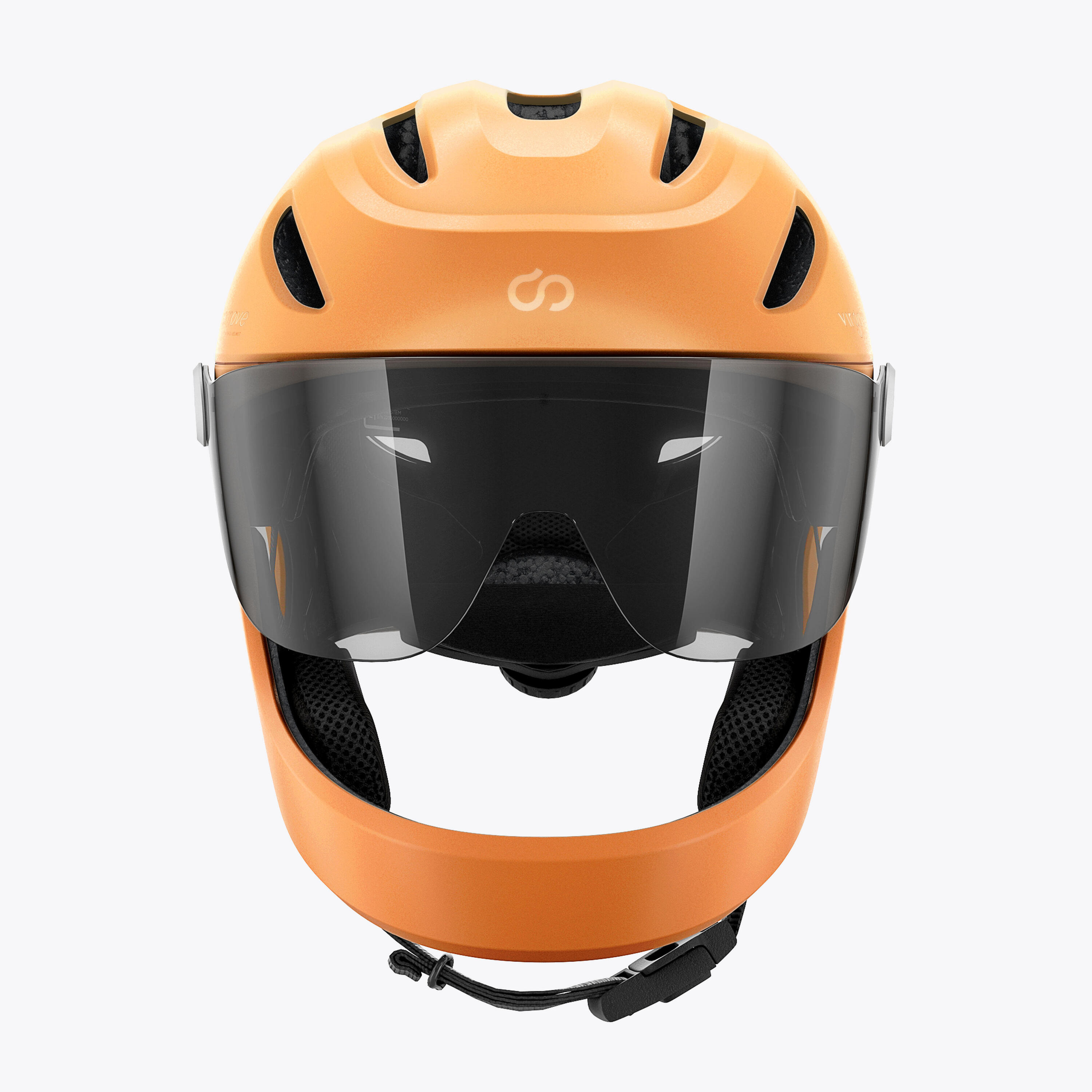Virgo Integral Orange - Integralhelm Urban mit Visier und Rücklicht 4/6