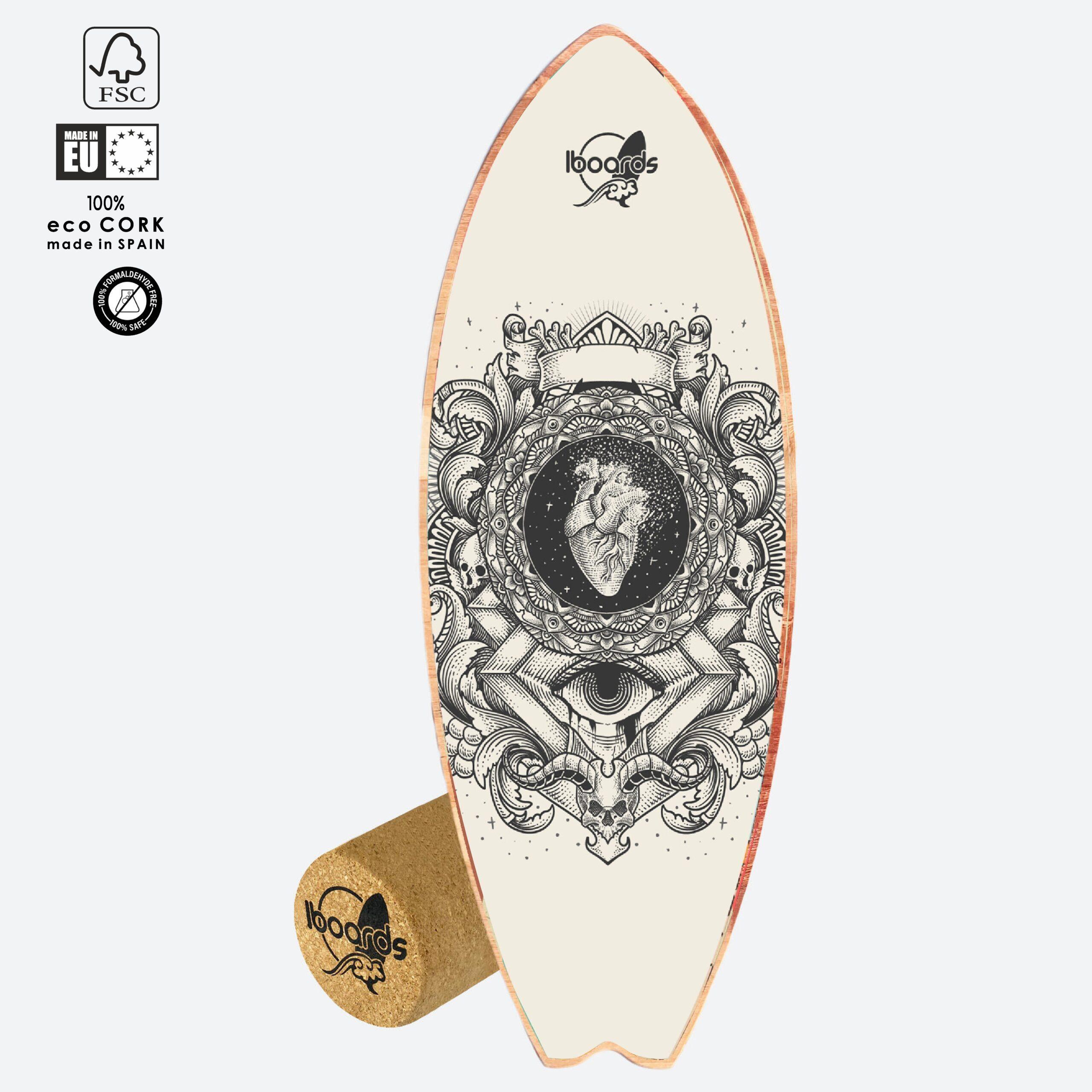Balance board iboards vintage – prancha/tablela de equilíbrio surf