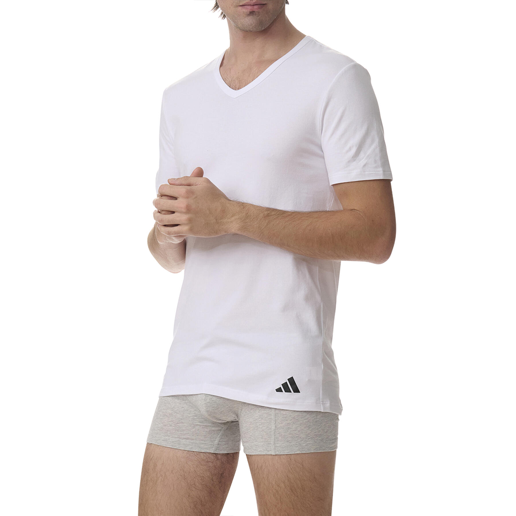 Lot de 2 tee-shirts homme col V Active Flex Cotton 4/7