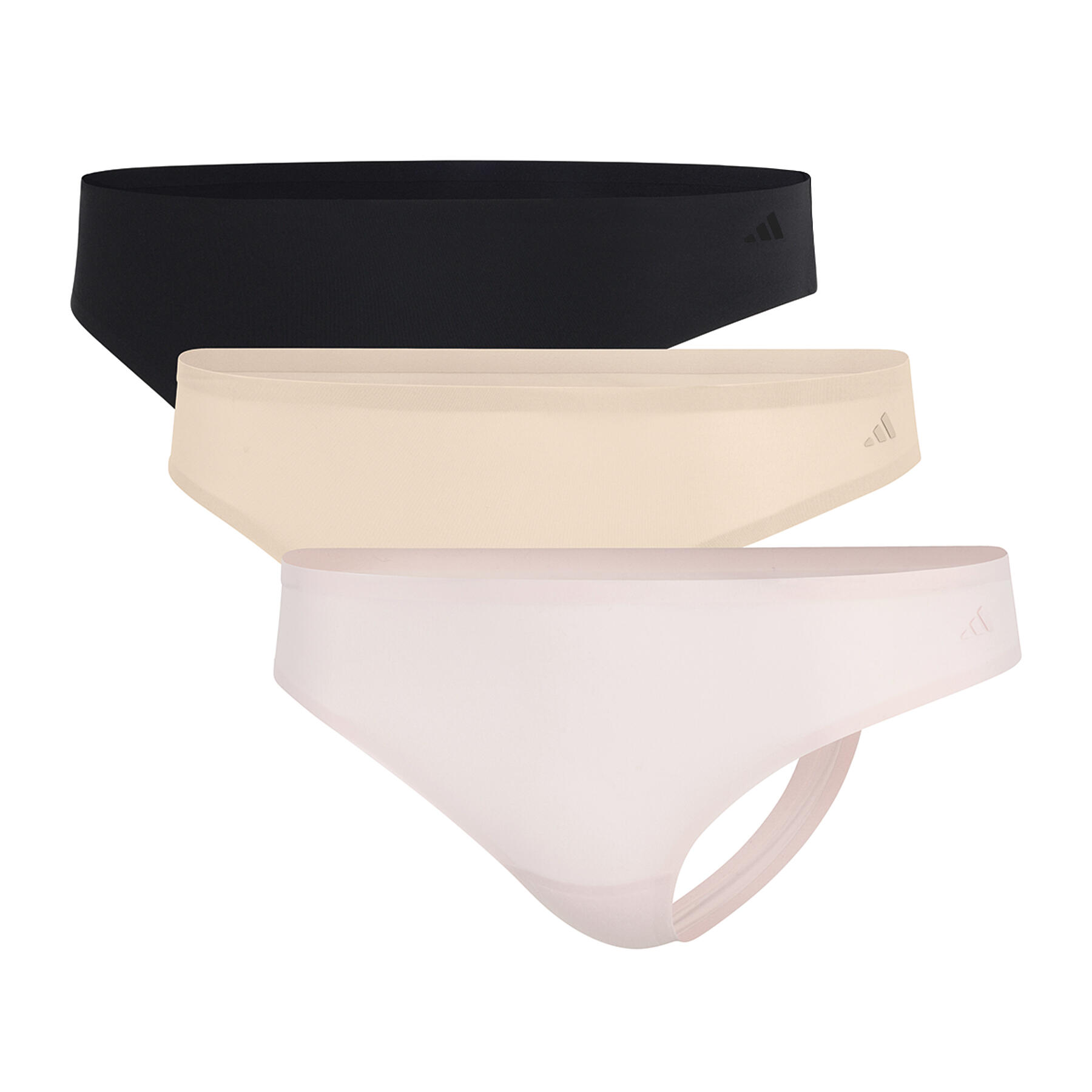 Adidas - Lot De 3 Strings Femme Active Light Flex - Culotte Shorty - Beige|rose - 38 S - Decathlon