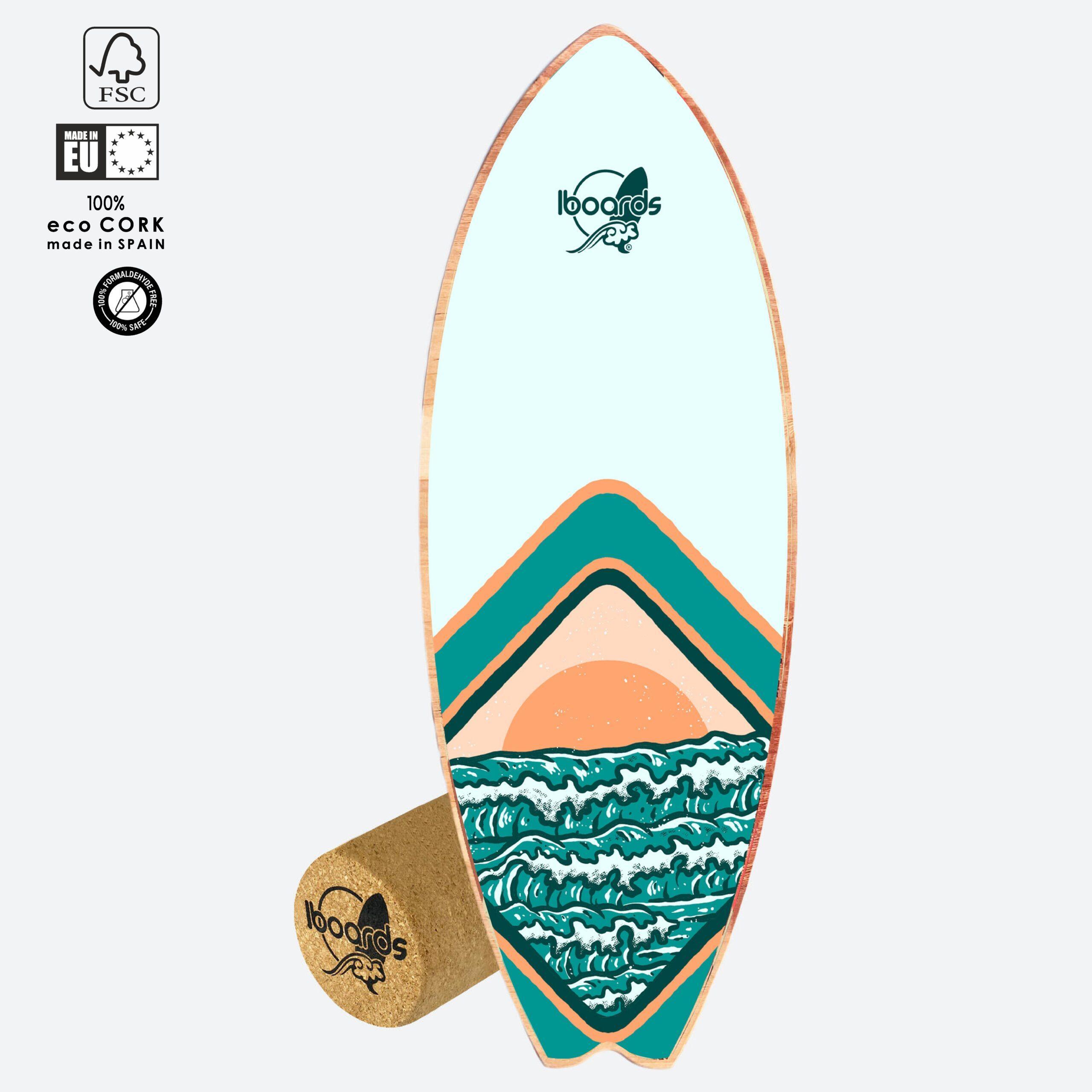 Balance board iboards sunset – prancha/tablela de equilíbrio surf
