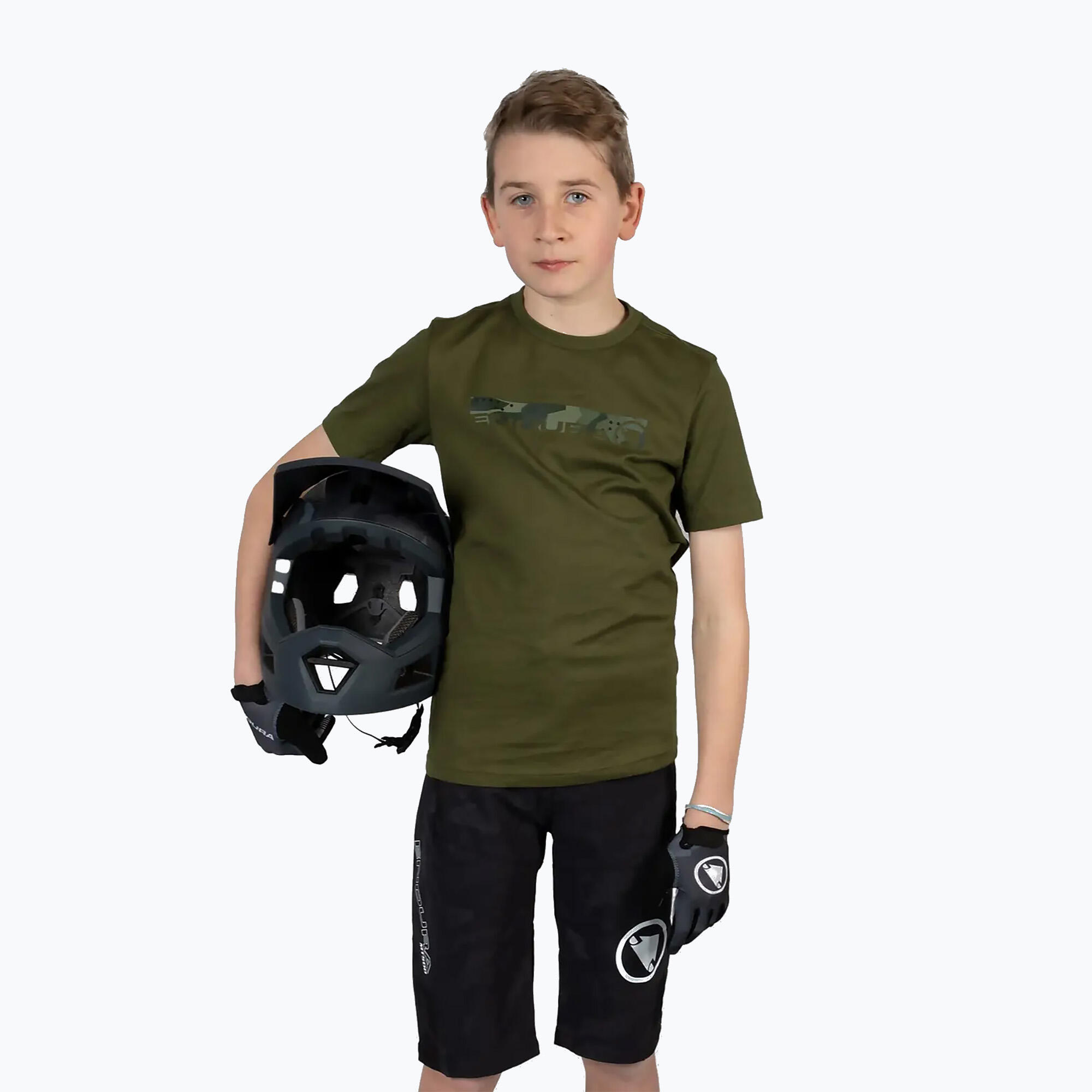Endura Kids Mt500jr Burner Curto Preto Camuflado 4/5