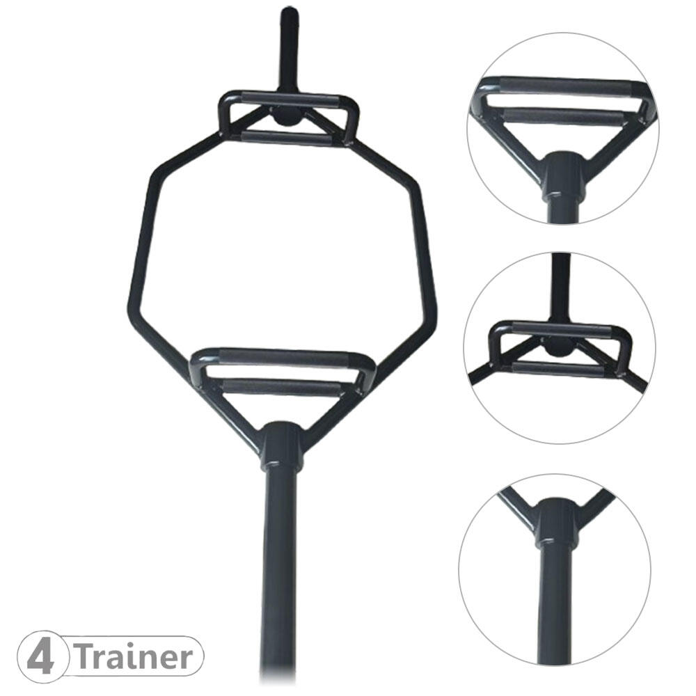 HEX BARRE - Trap Bar Full Black 140cm - 4TRAINER 3/3