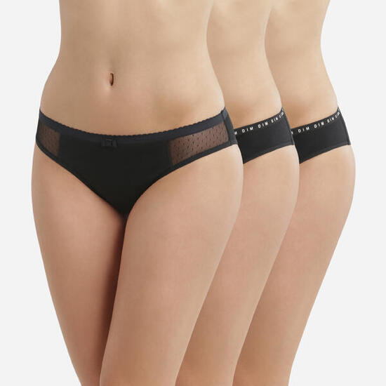 Lot de 3 culottes menstruelles pour flux moyen Dim Protect