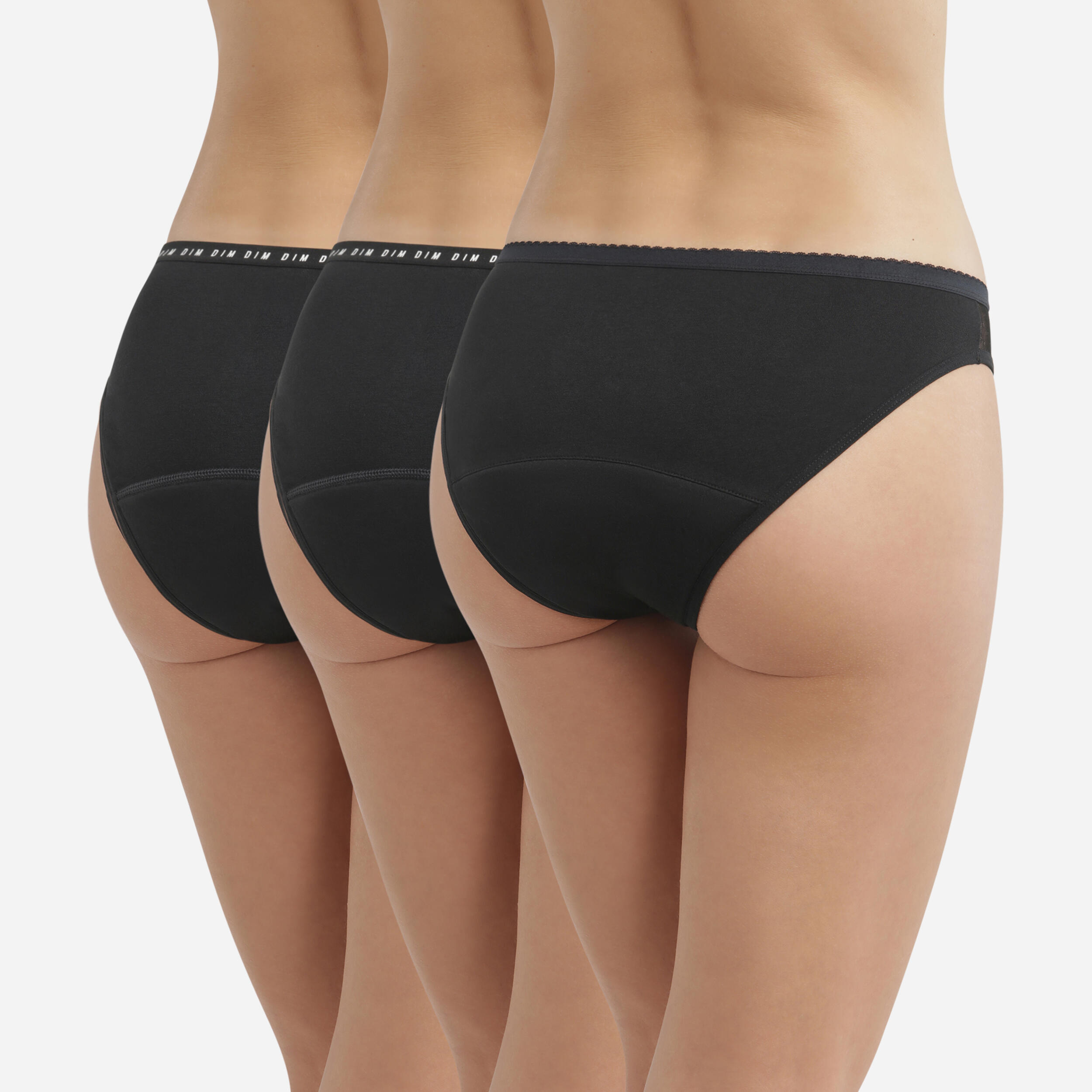 Lot de 3 culottes menstruelles pour flux moyen Dim Protect 2/5