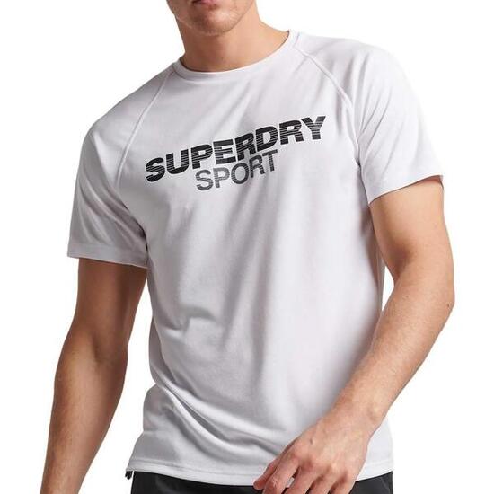 T-shirt Blanc Homme Superdry Train Active