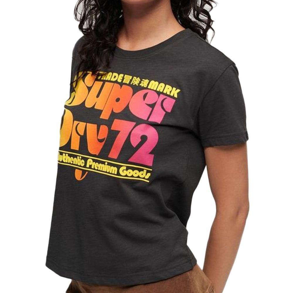 T-shirt Gris Femme Superdry  Retro Graphic 1/2