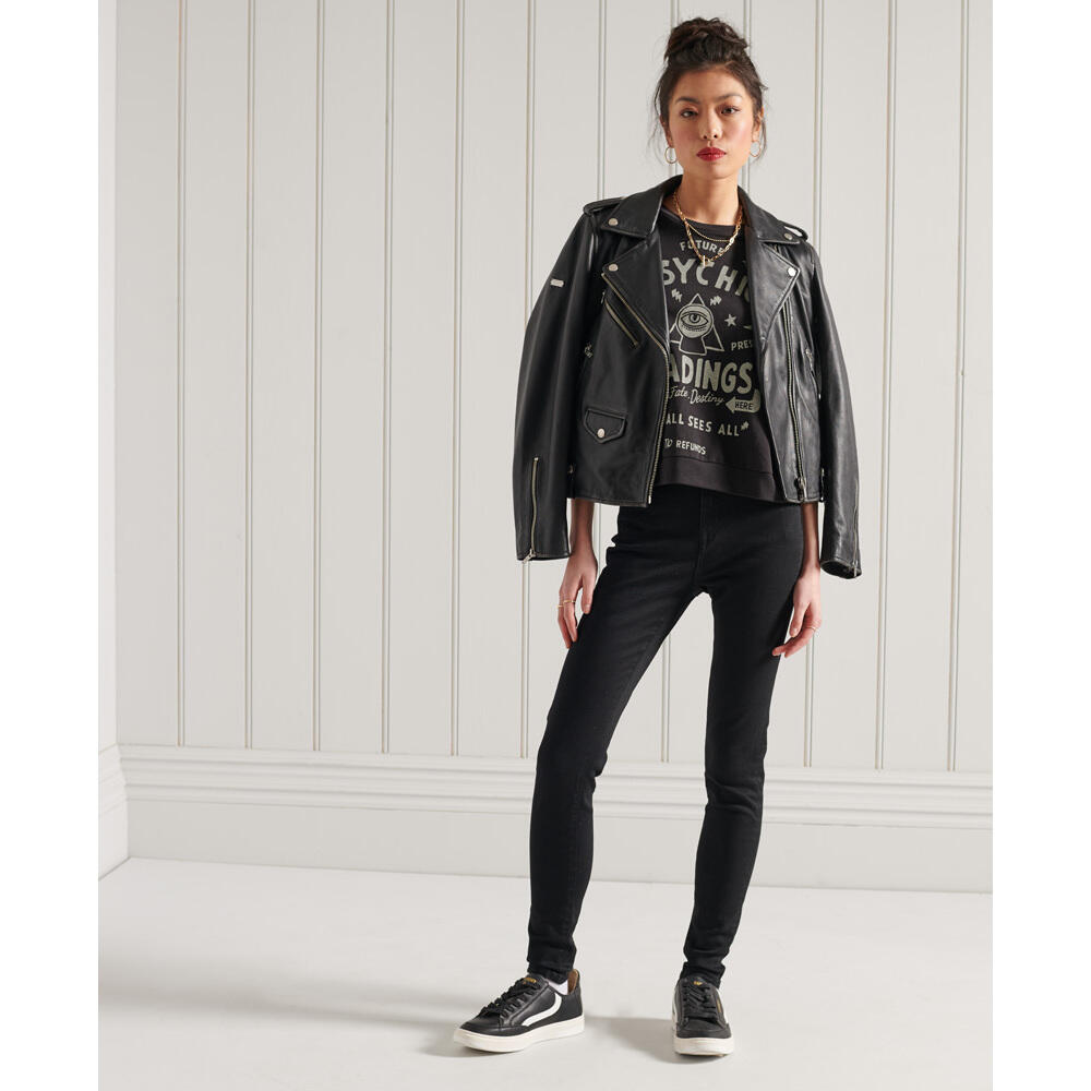 Superdry Damen Skinny Jeans Schwarz High Rise 2/5