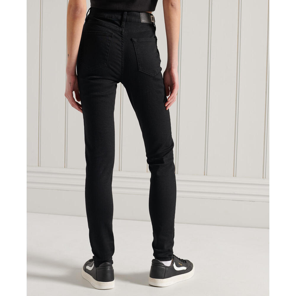 Superdry Damen Skinny Jeans Schwarz High Rise 3/5