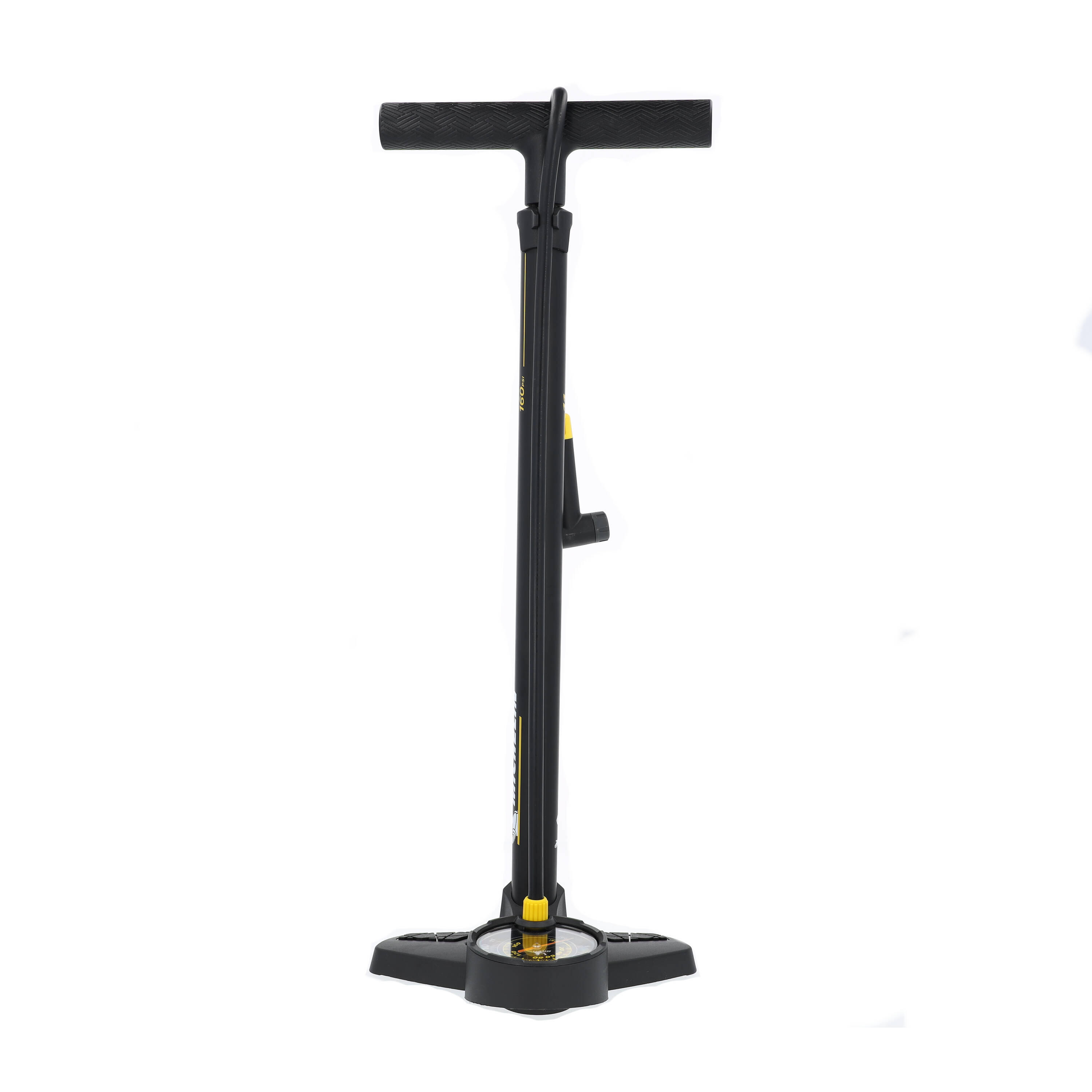 Michelin - Pompe À Pied Acier Vélo À Manomètre Air Control - Pompe À Pied - Jaune|noir - No Size - Decathlon