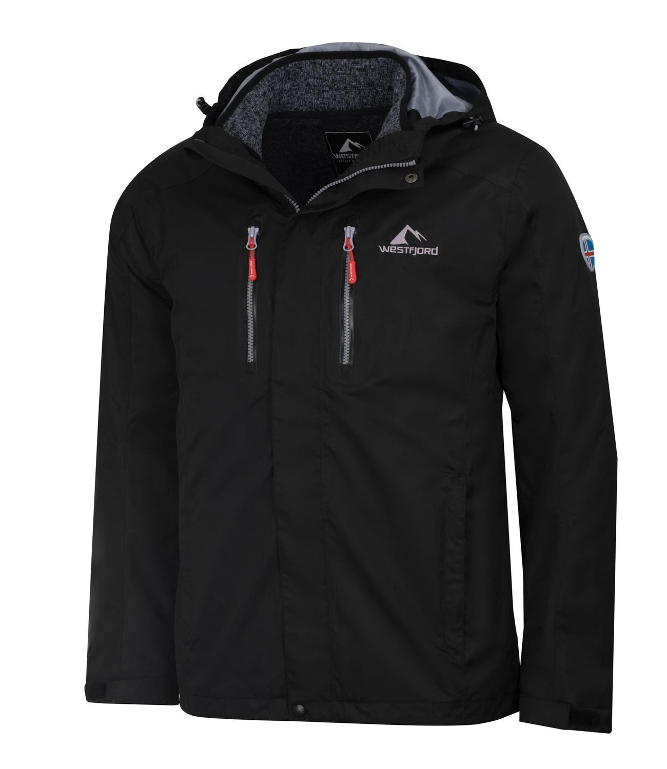 WESTFJORD Herren 3in1 Funktionsjacke Hverfjall Schwarz / Grau