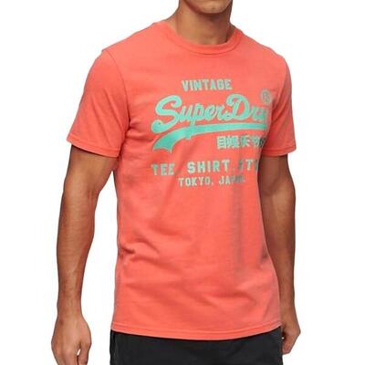 Fluorescerend t-shirt superdry vintage logo