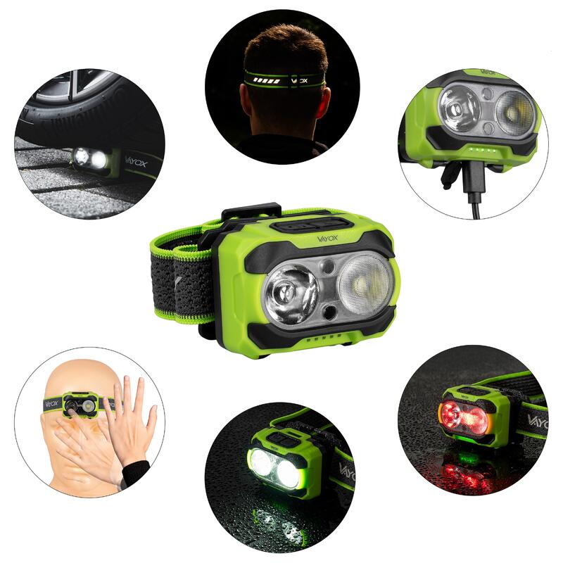 Lanternă frontală Vayox VA0361 TwinBeam 600lm reîncărcabilă USB-C