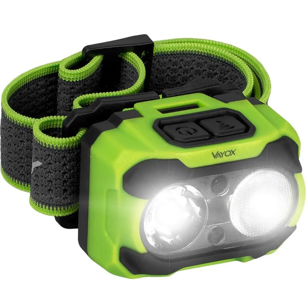 Фенер за глава челик Vayox VA0361 TwinBeam 600lm акумулаторен USB-C