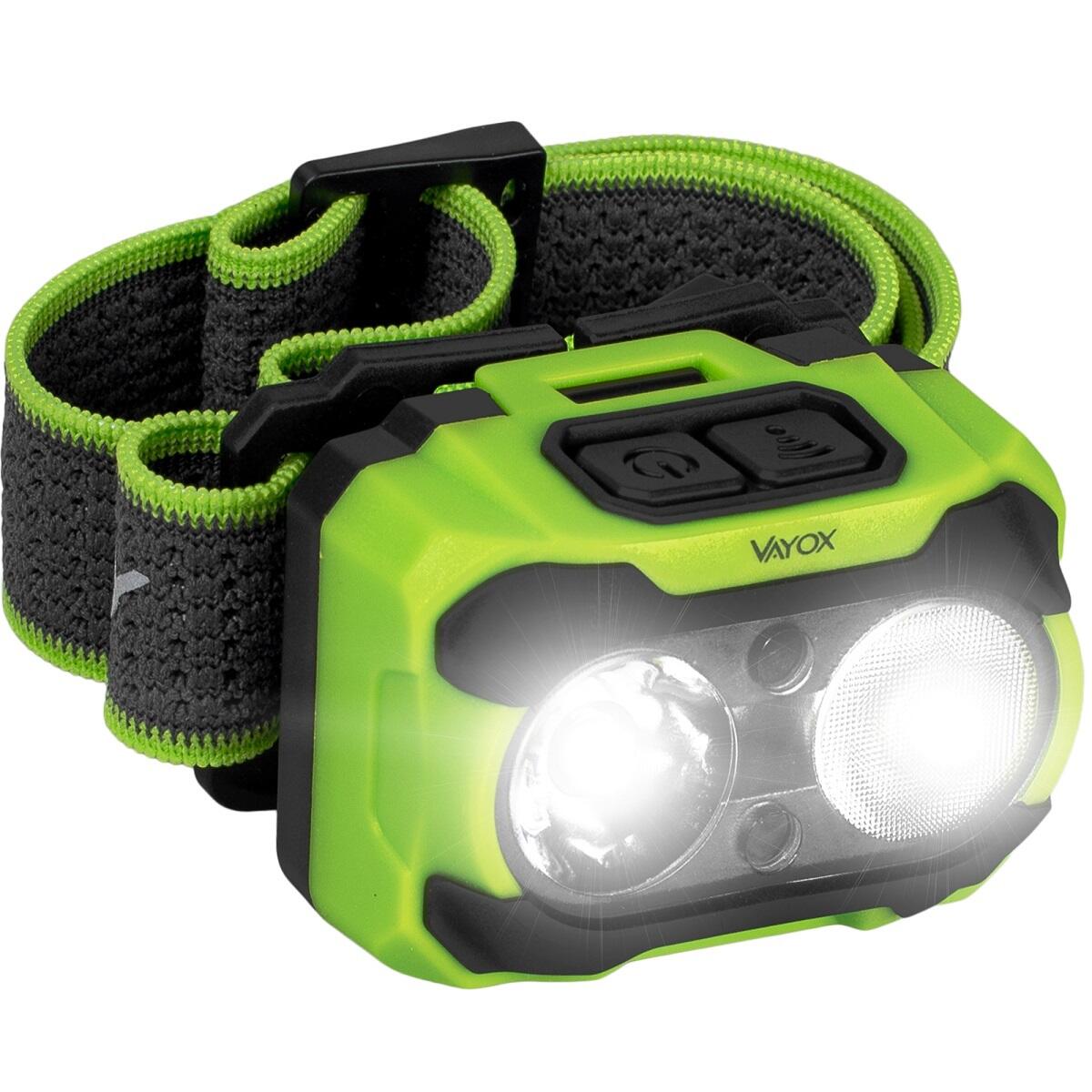 VAYOX Čelovka VA0361 TwinBeam 600lm akumulátorová USB-C