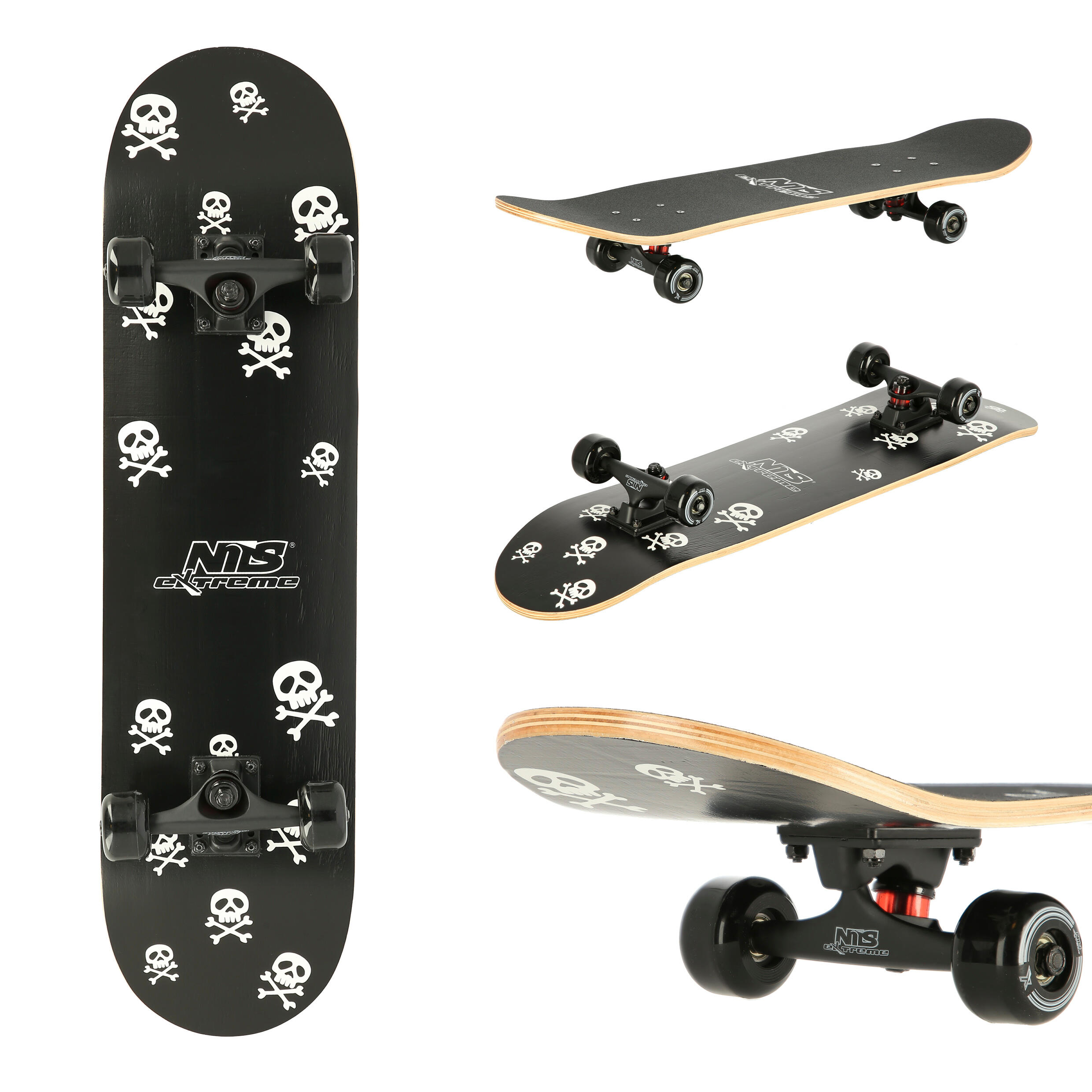 Planche à Roulettes avec Assis Noir XL
