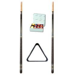 John West set de billard professionnel -boules Aramith+triangle,+queues