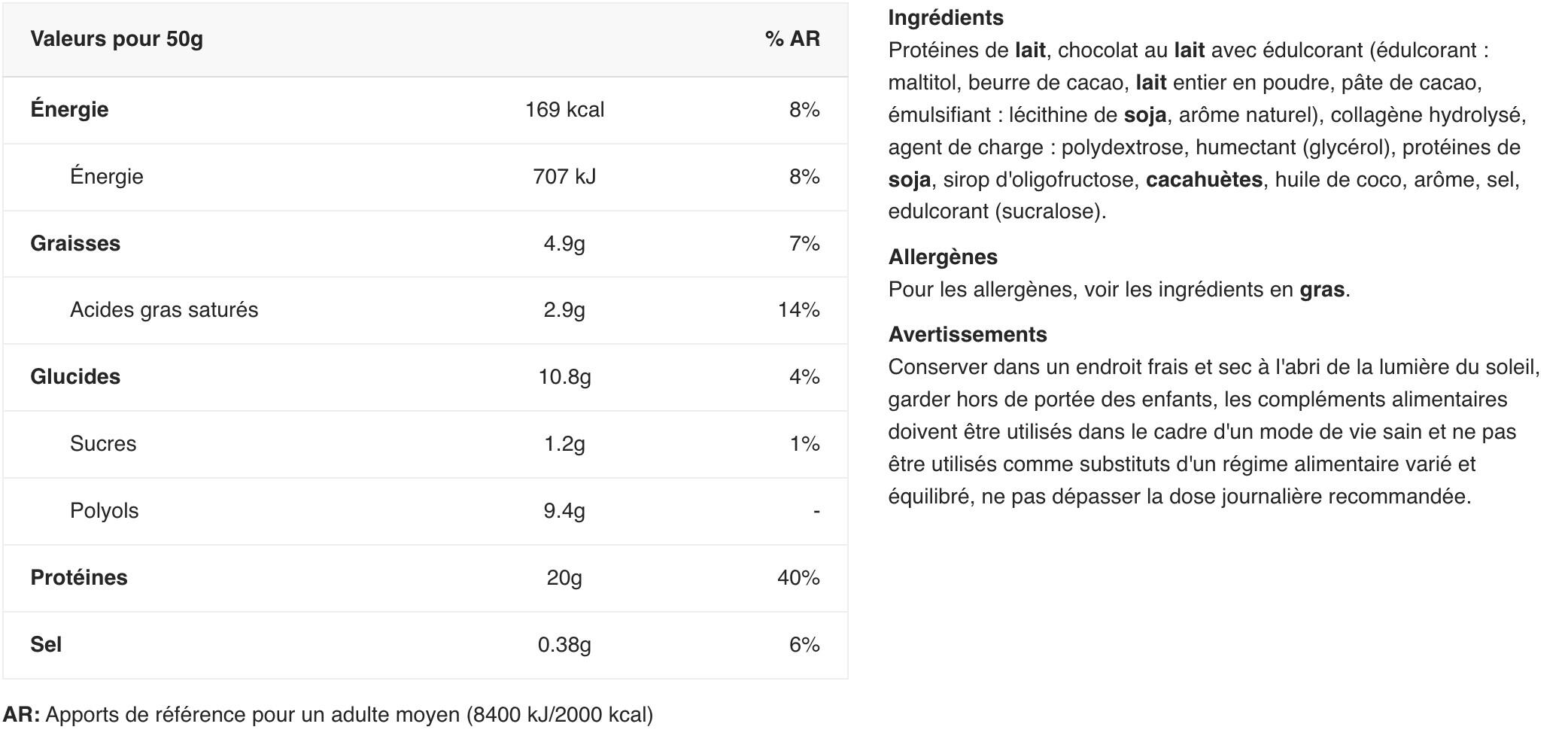 Barres protéinées - 40% Protein Bar Low Carb - Cacahuète et Caramel 2/4