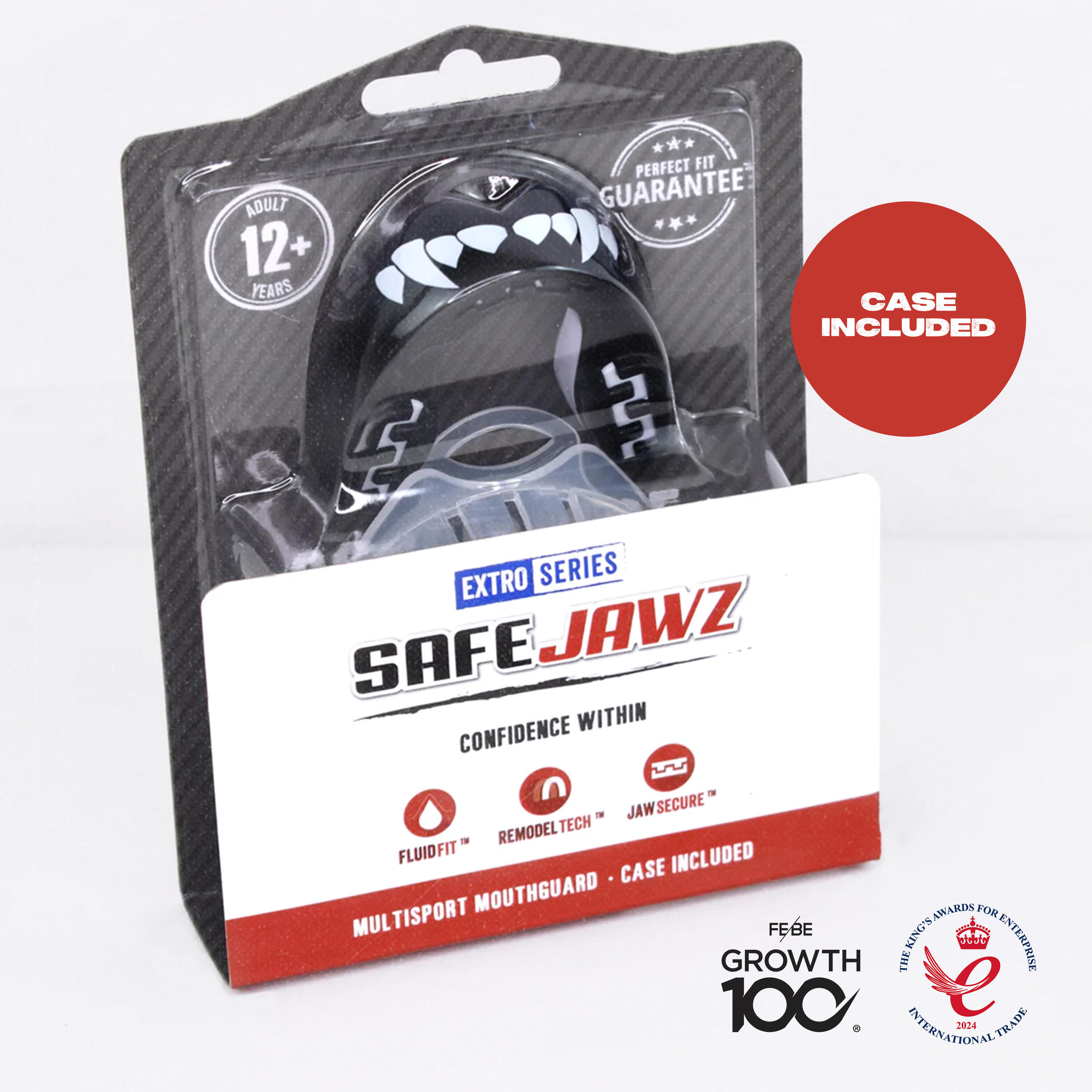 SafeJawz Dual Layer Sports Mouthguard Extro Series Adult/Junior 5/7