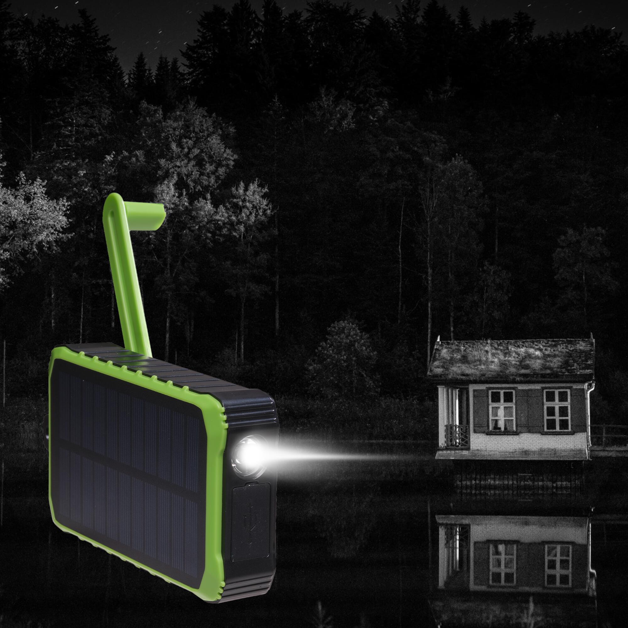 Solar Powerbank 10.000 mAh - Zonneenergie - Incl. Zaklamp - PSO10012 5/7