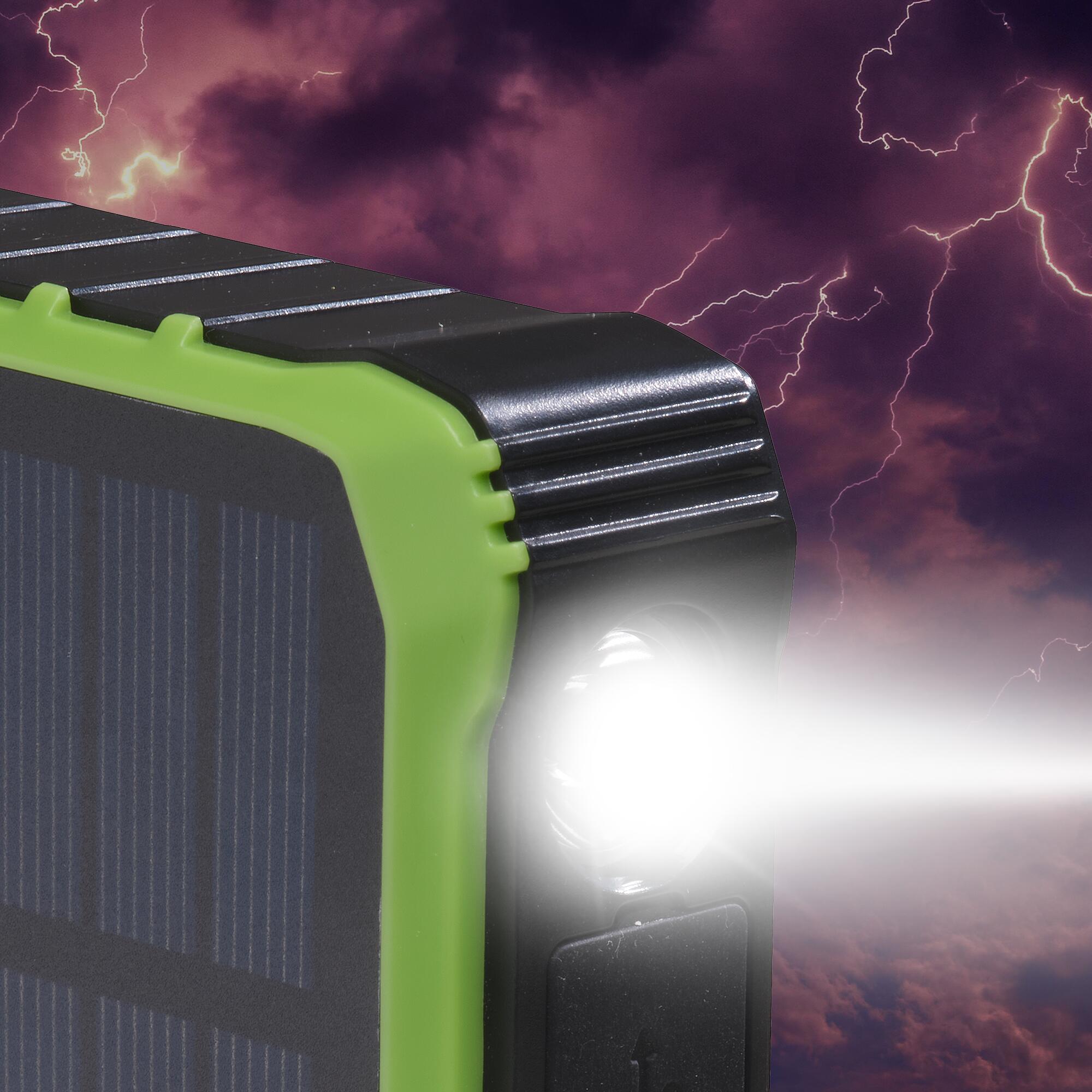 Solar Powerbank 10.000 mAh - Zonneenergie - Incl. Zaklamp - PSO10012 2/7