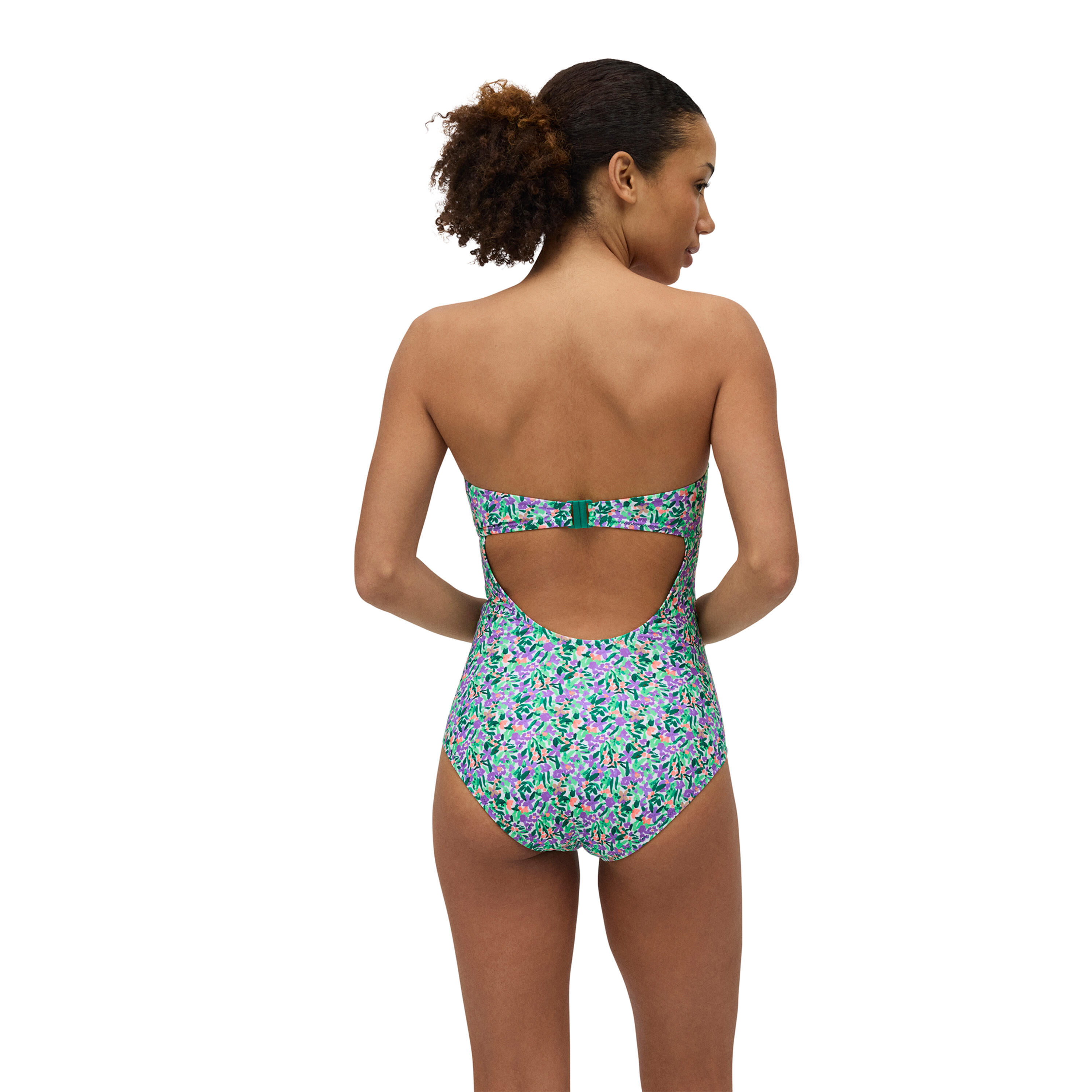 Bañador reductor bandeau estampado 2/7