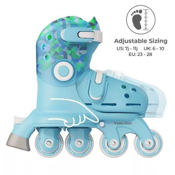 PATINS EVOLUCIONÁRIOS TWISTA T.23-28 PARA CRIANÇAS YVOLUTION AZUL 6/7