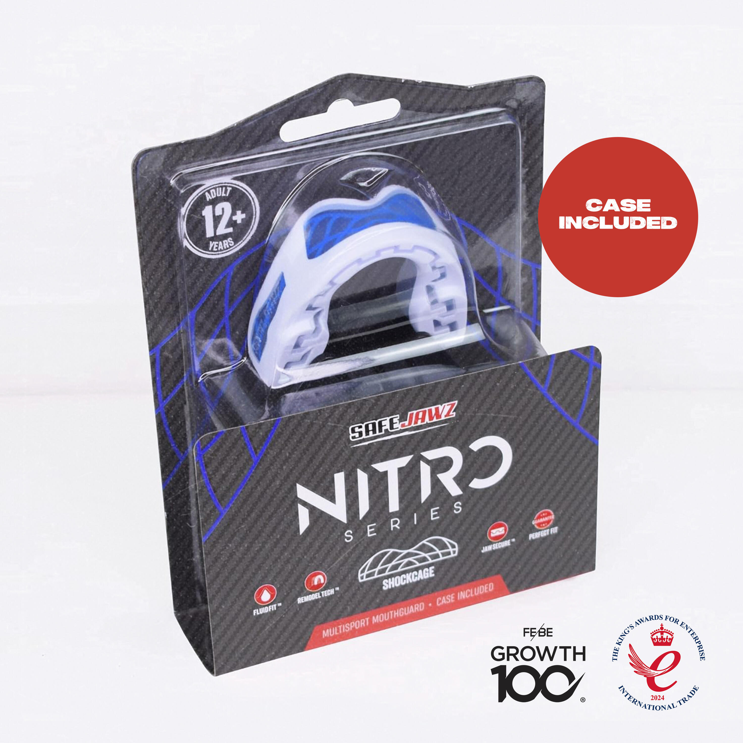 Chránič zubů Nitro Bílý pro dospělé 6/7