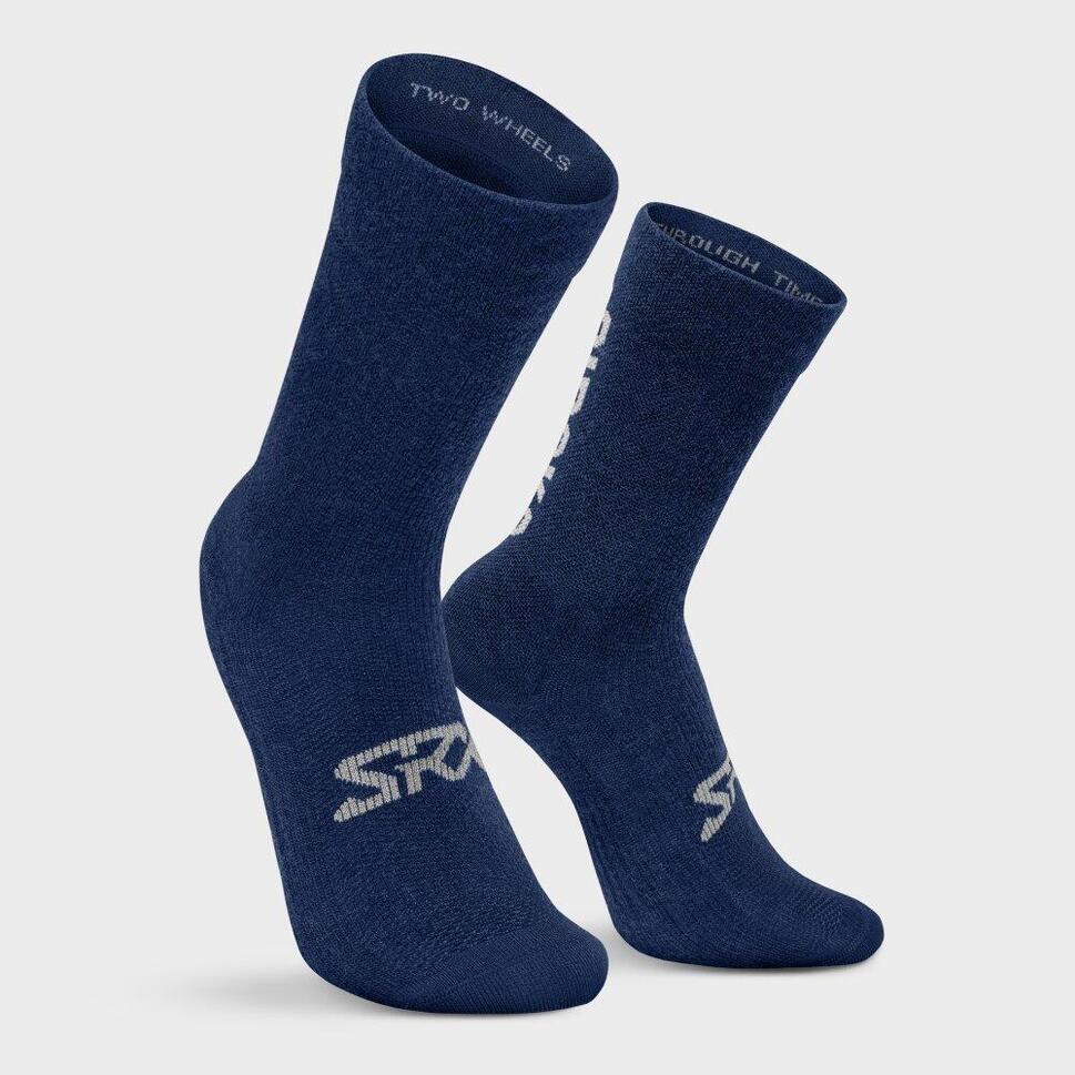 Skarpetki rowerowe z wełną merino unisex SRX Arctic S