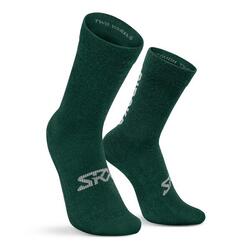 Chaussettes vélo avec laine mérinos Cyclisme Homme et Femme SRX Arbor Vert