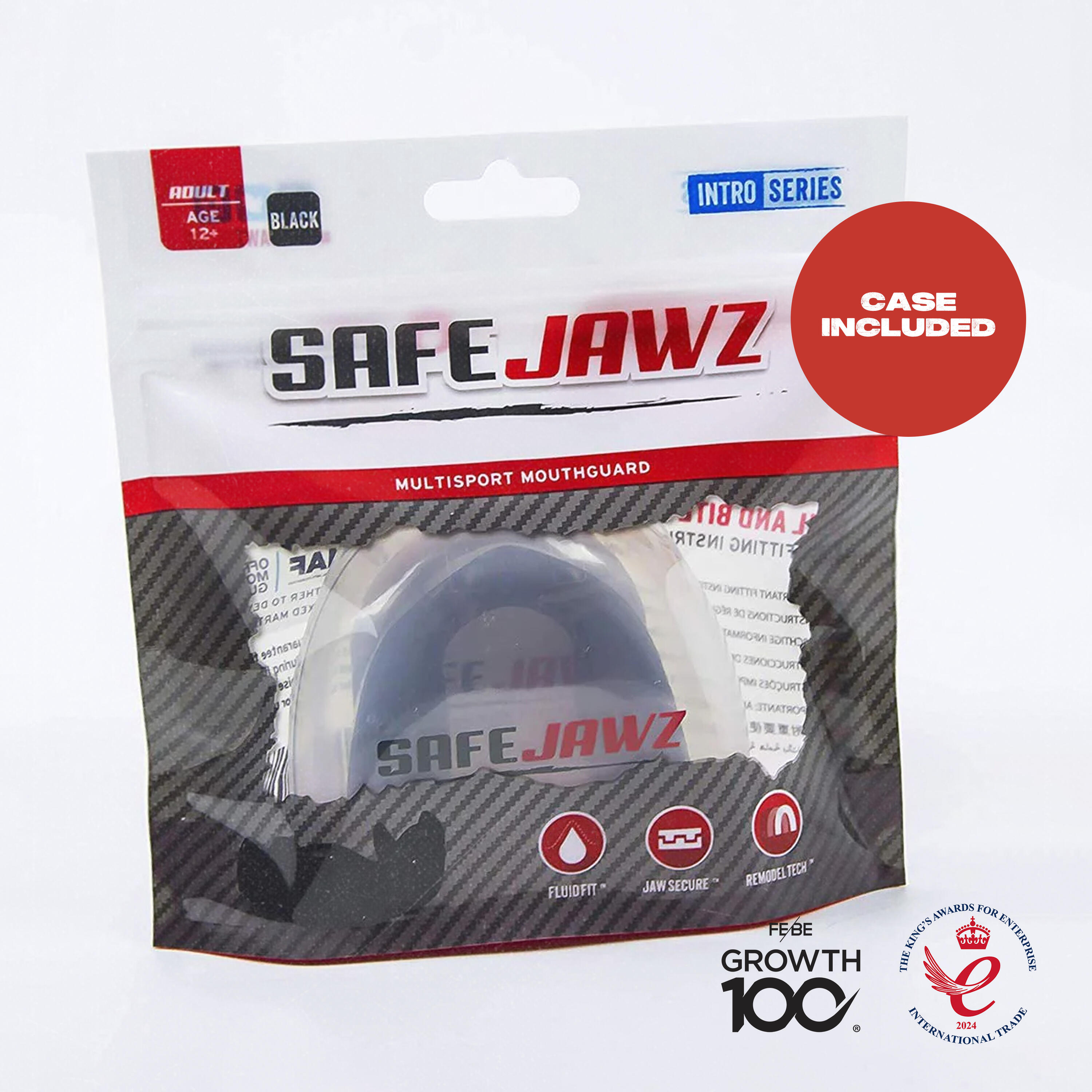 Gebitsbeschermer Voor Volwassenen Safejawz Intro Series Zwart 5/6