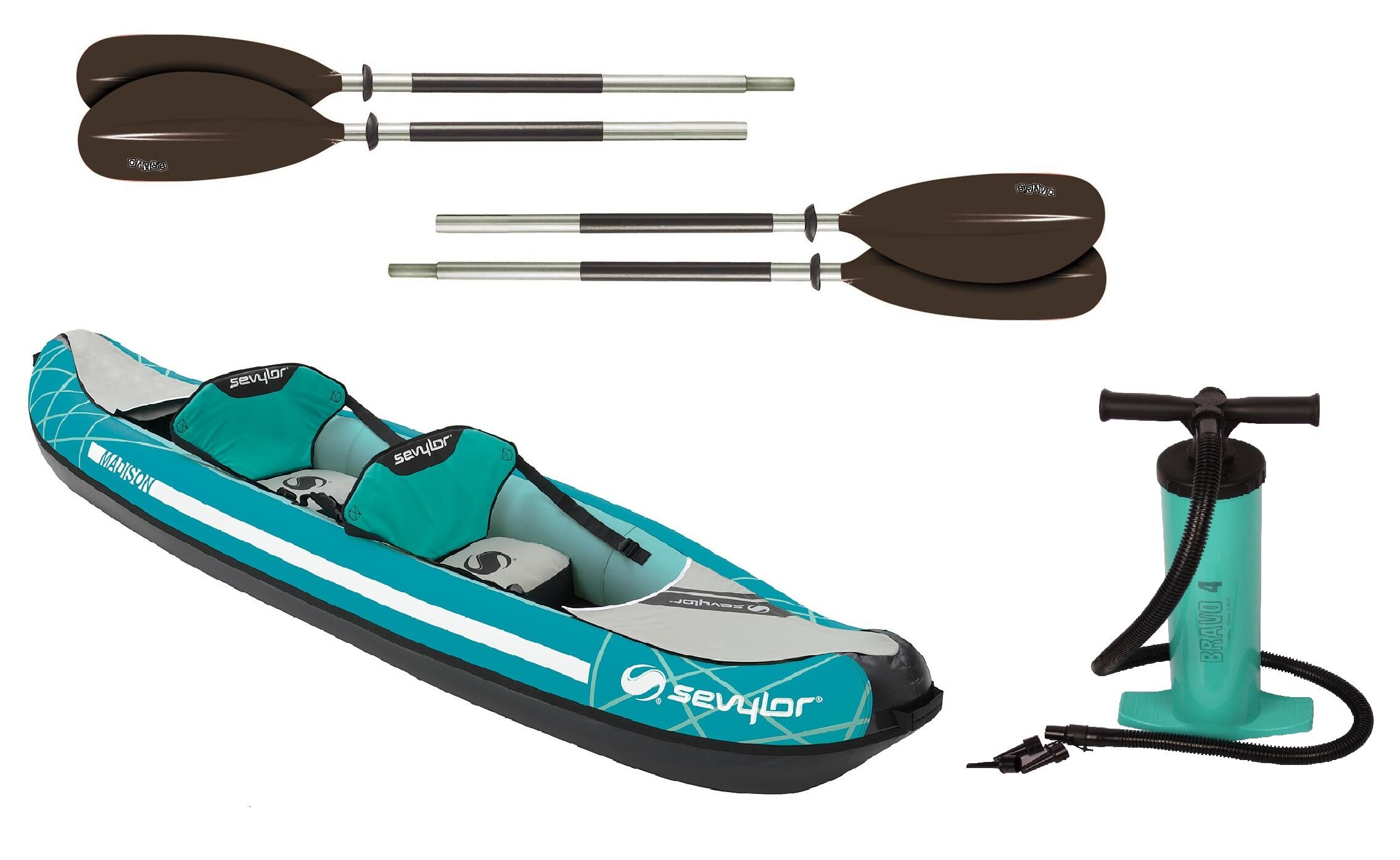 SEVYLOR Sevylor Madison 2 Person Canoe, Paddles & Pump