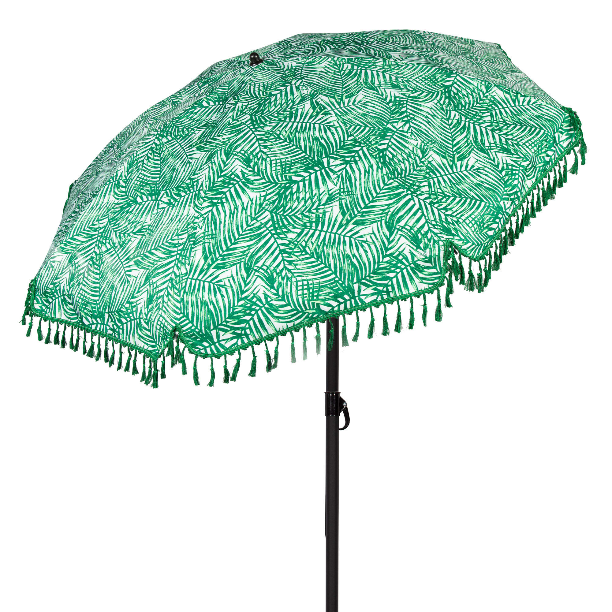 Aktive - Aktive Parasol De Plage 180 Cm Fougères À Franges - Parasol - Vert - Taille Unique - Decathlon