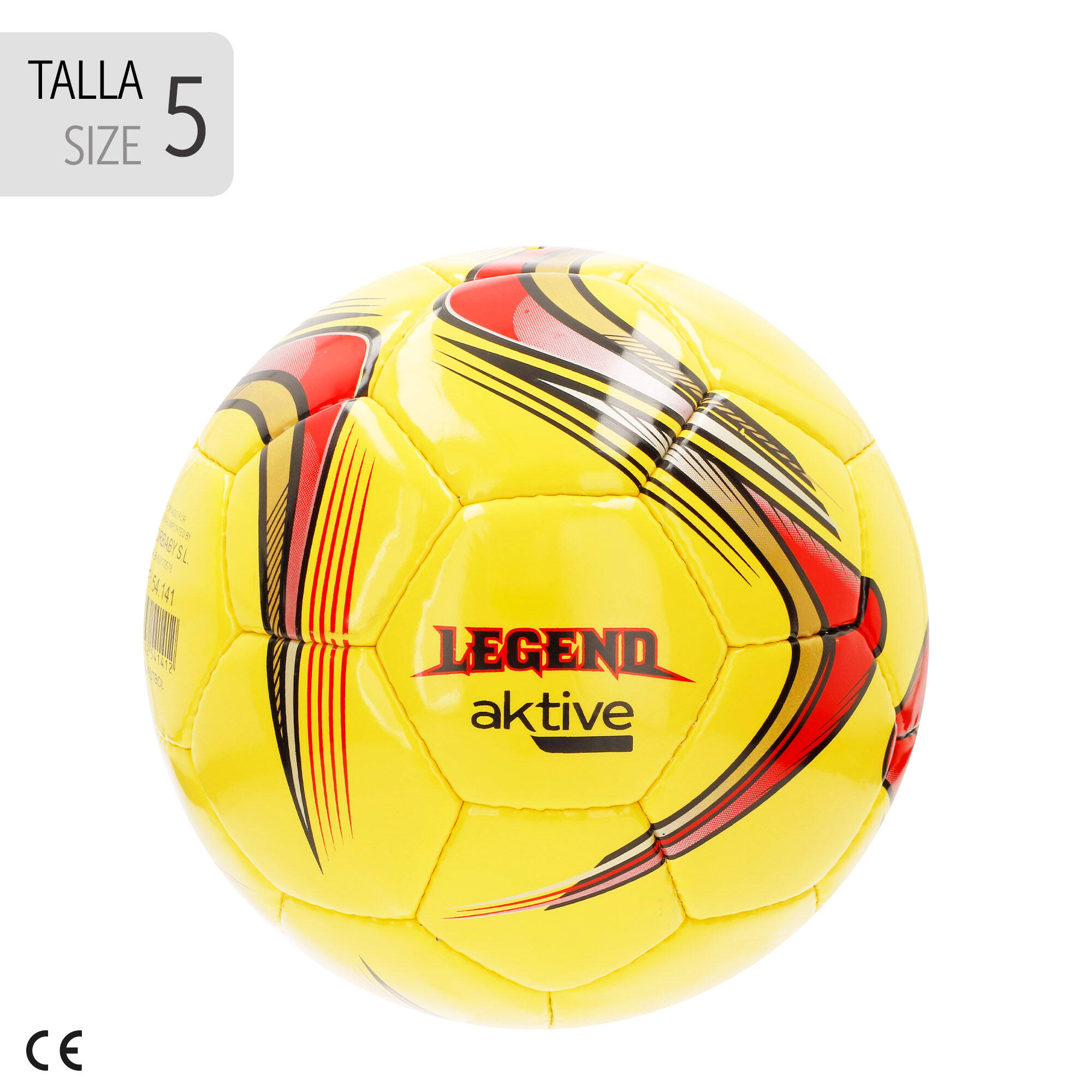 Aktive Balón fútbol cuero sintético tamaño 5 con costuras reforzadas 4/7