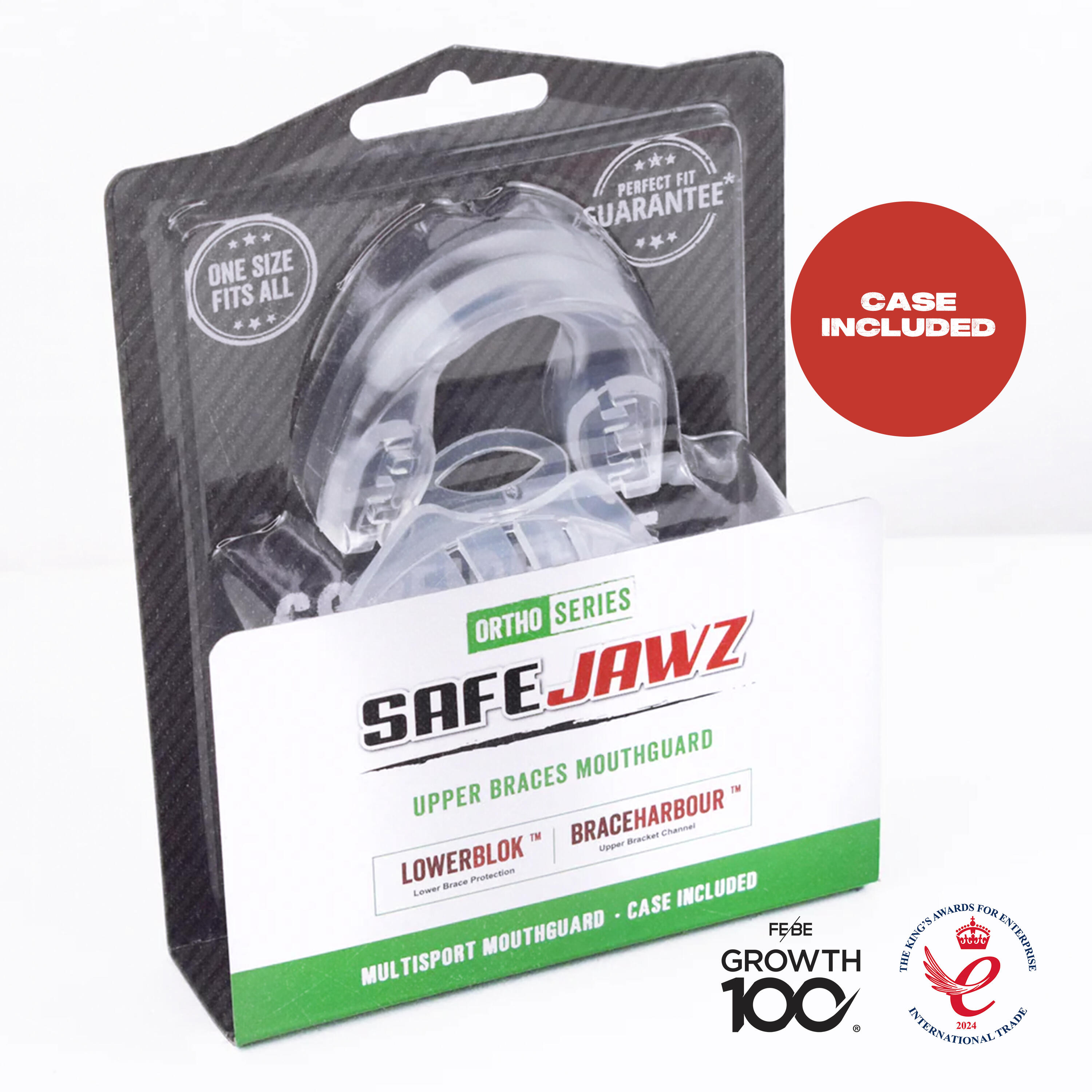 Protetor Bucal Transparente Safejawz Ortho Series Para Aparelho Dentário 5/7