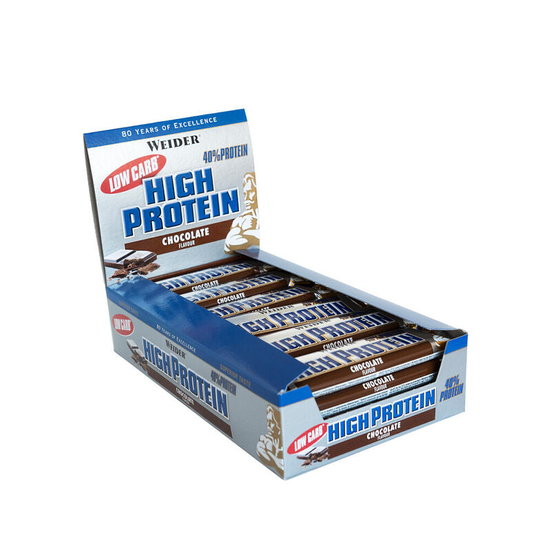 Barres protéinées - 40% Protein Bar Low Carb - Chocolat Boite de 24
