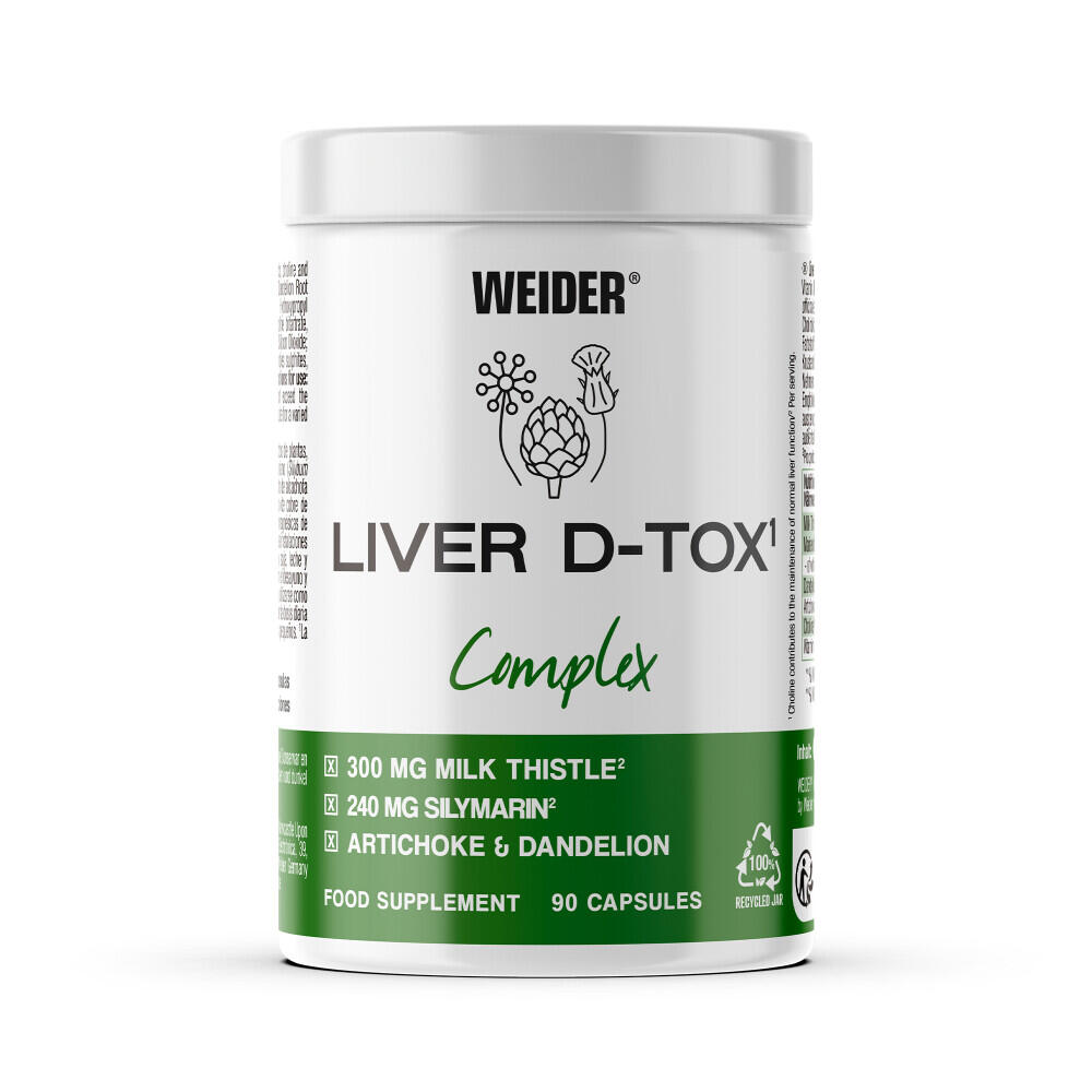 Weider - Draineur Hépatique - Liver D-tox Complex - 90 Gélules - Complément Alimentaire - Decathlon