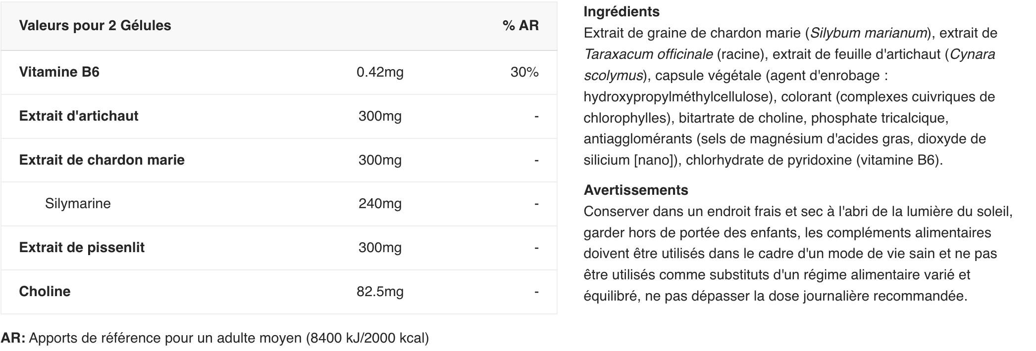 Draineur hépatique - Liver D-Tox Complex - 90 Gélules 2/3