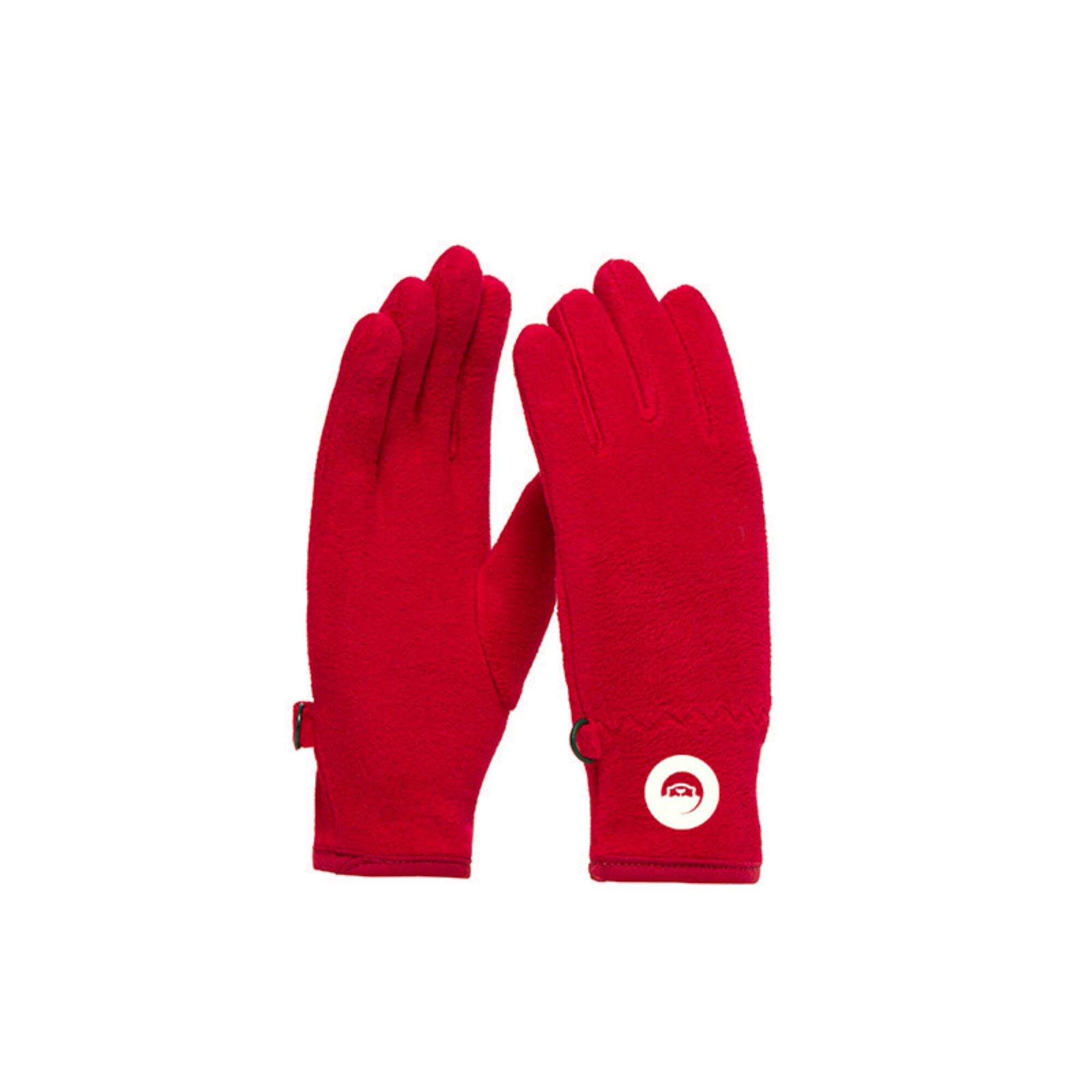 SPOTTY OTTER Cosy Cub Fleece Gloves - Red