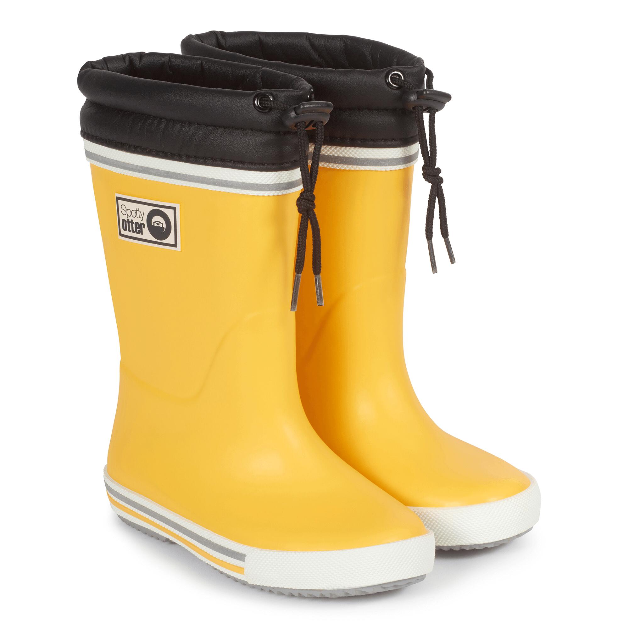 Spotty Otter Forest Leader Fleece Lined Wellies Yellow 1/1