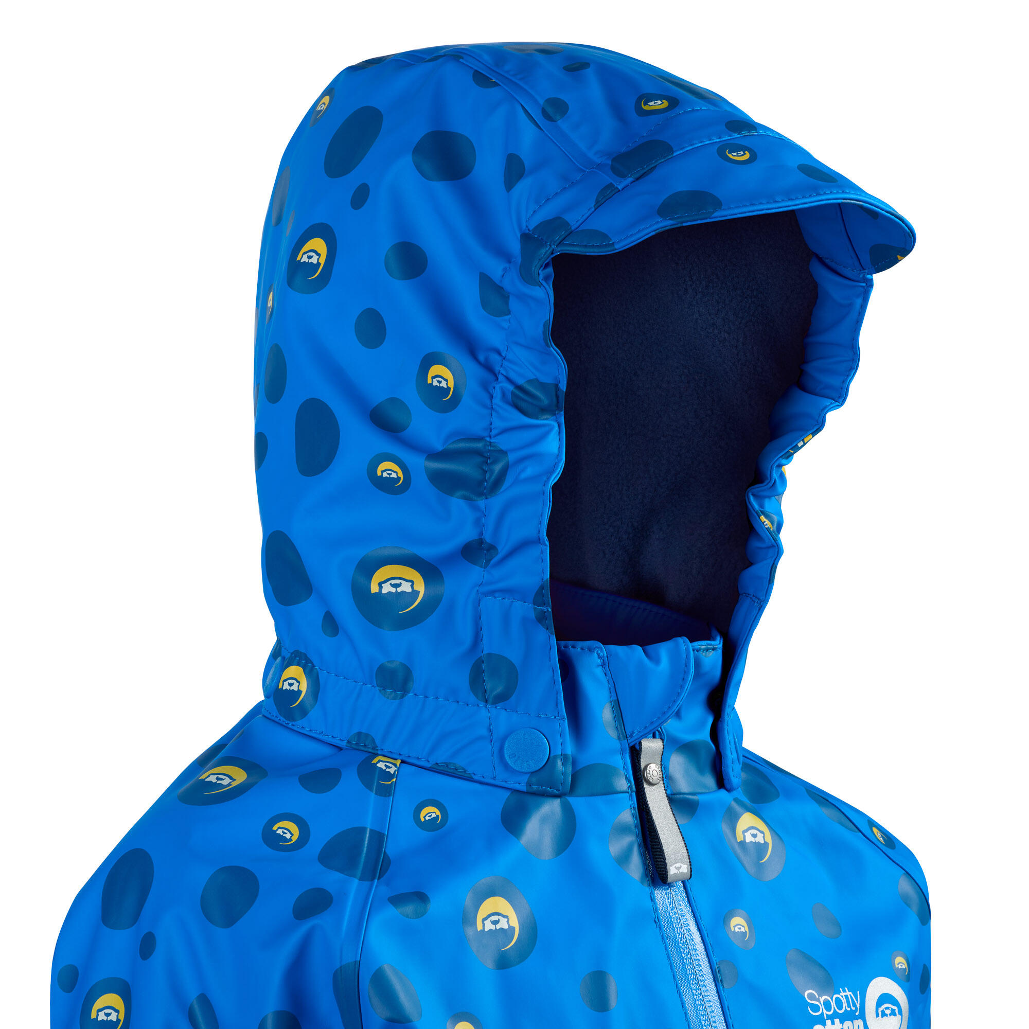 Spotty Otter Forest Leader Fleece Lined Printed Jacket Blue Dot Print 3/7