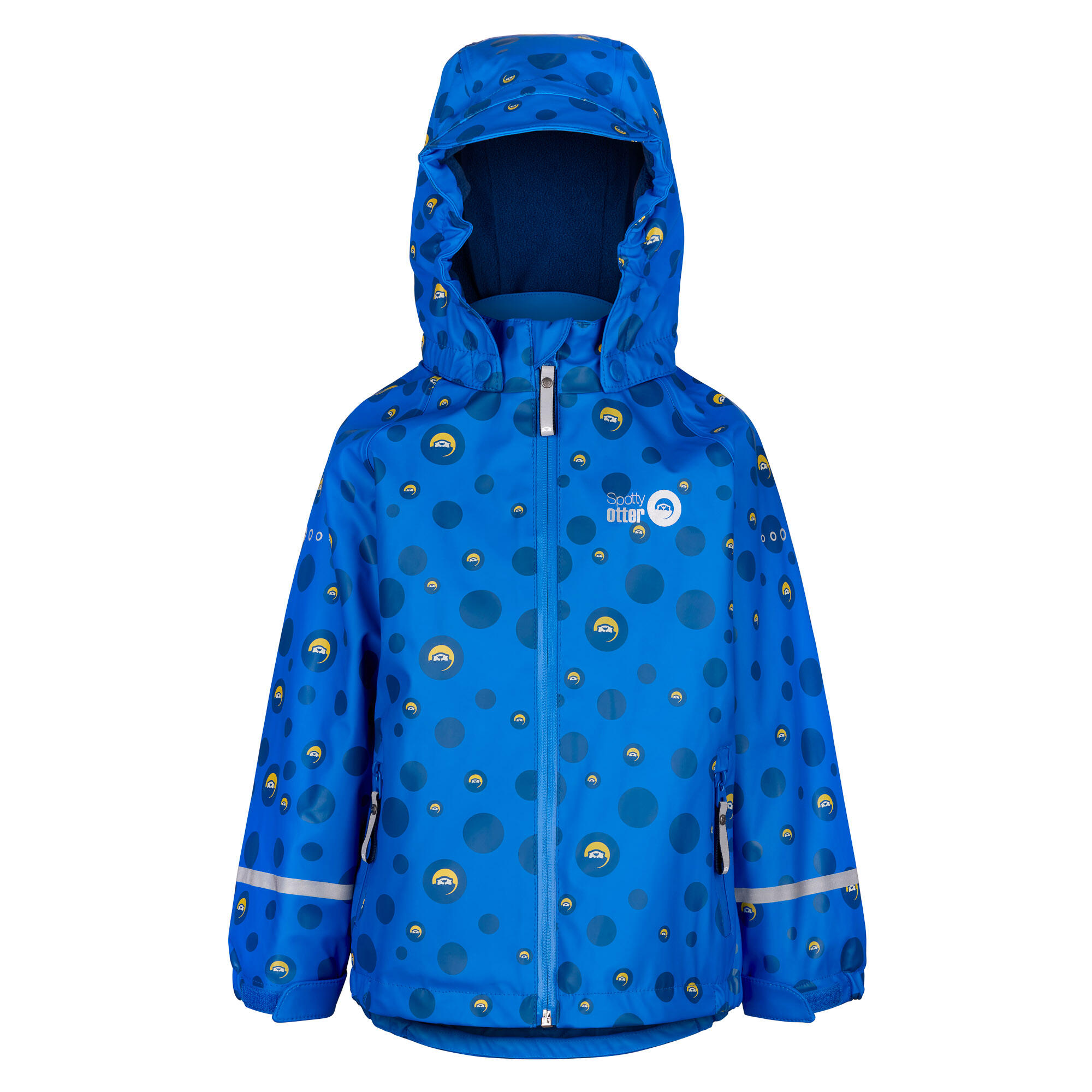 Spotty Otter Forest Leader Fleece Lined Printed Jacket Blue Dot Print 1/7