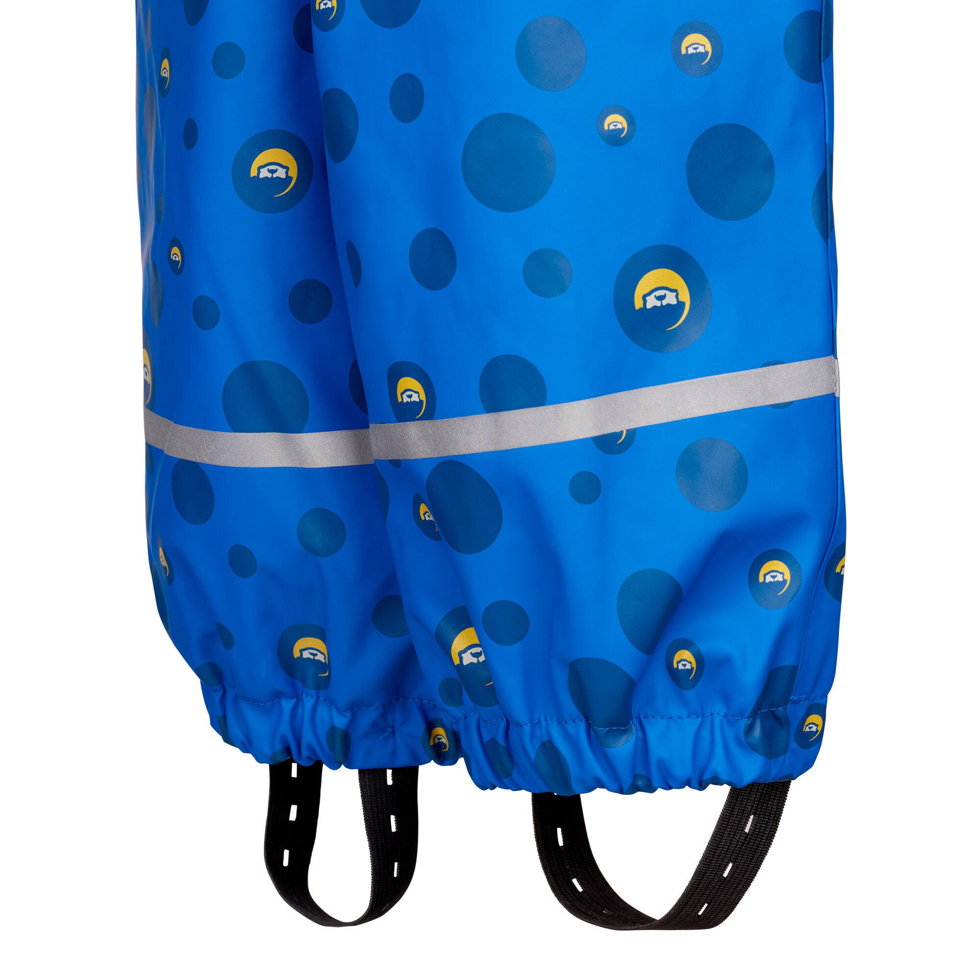 Spotty Otter Forest Leader Fleece Lined Printed Dungarees Blue Dot Print 4/7