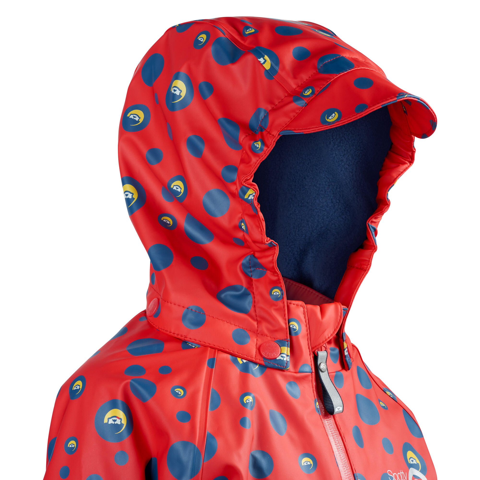 Spotty Otter Forest Leader Fleece Lined Printed Jacket Red Dot Print 3/7