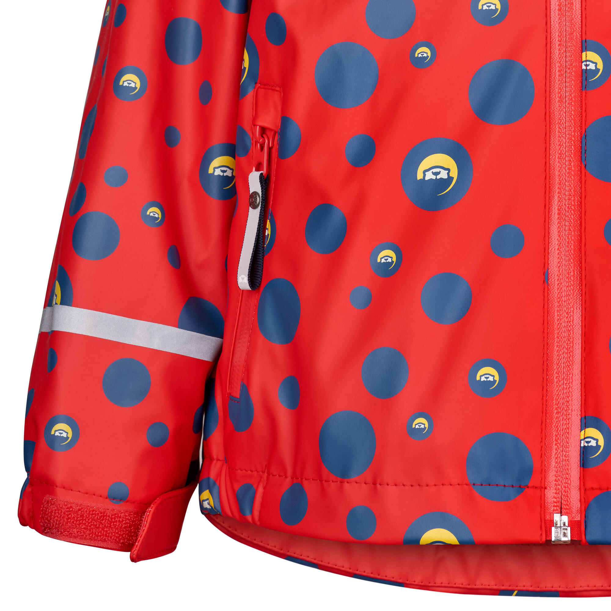 Spotty Otter Forest Leader Fleece Lined Printed Jacket Red Dot Print 4/7