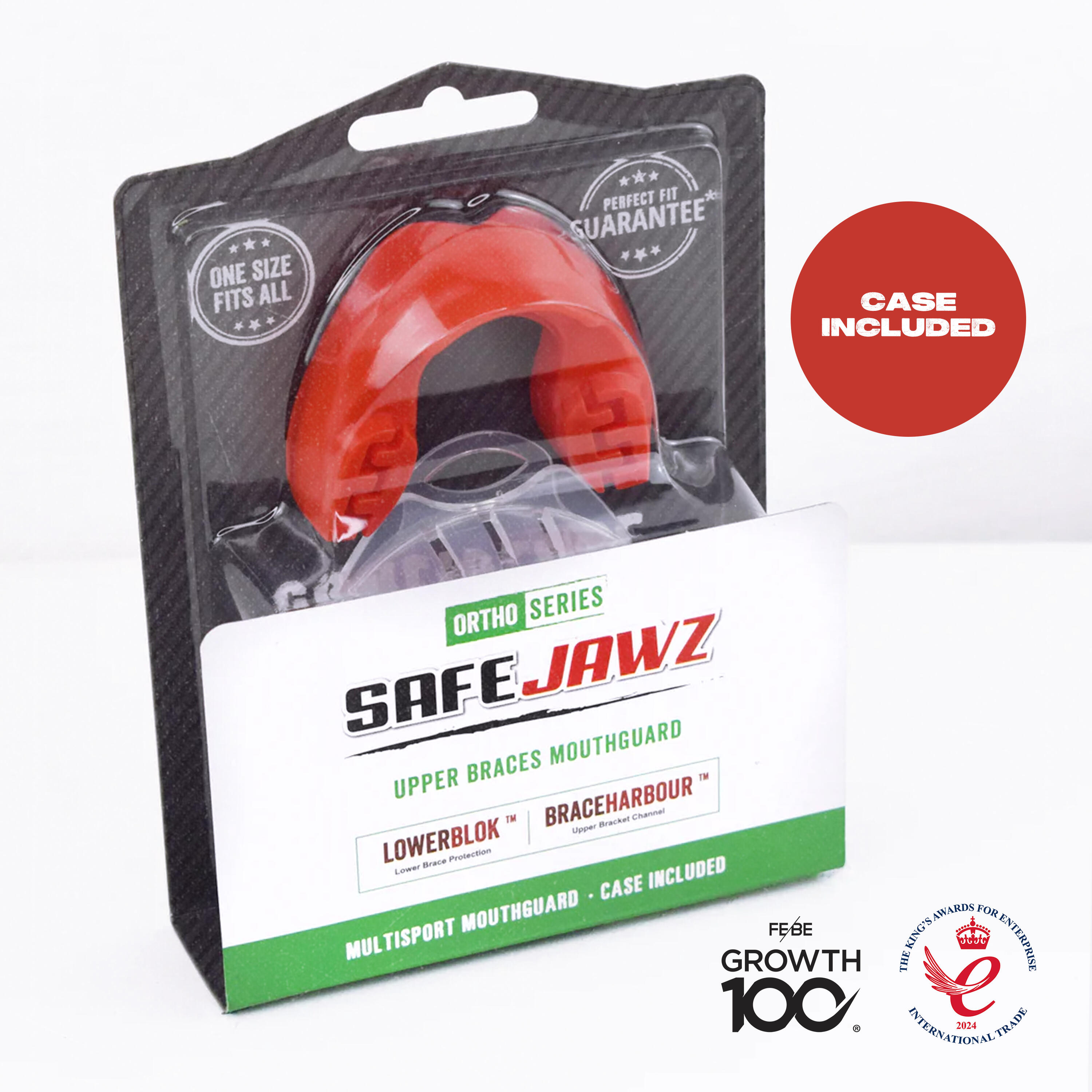 SAFEJAWZ Ortho Series Self-Fit Mouth Guard for Braces 5/7