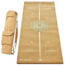 Kit Tapis de yoga caoutchouc & liège 5mm + Sac liège - Bodylines or
