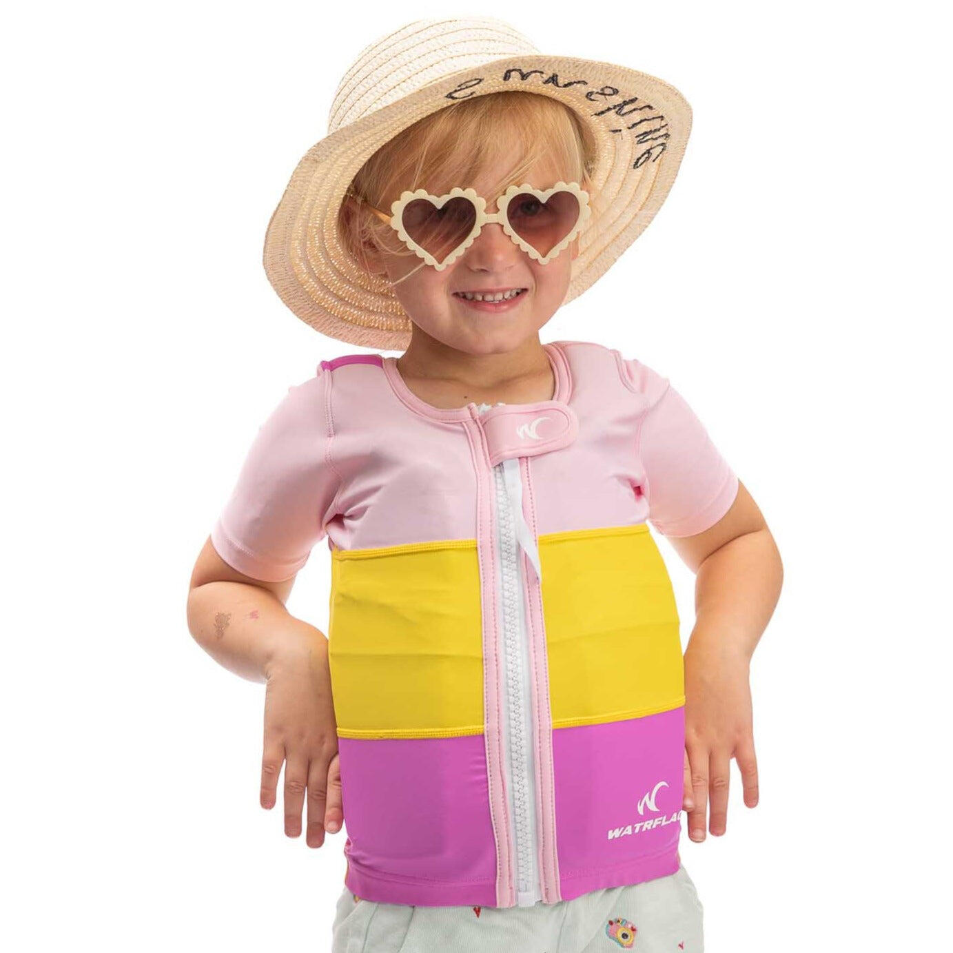 Watrflag - Gilet De Natation Monaco Avec Manches Swimvest - Résistant Aux Uv - Enfants - Gilet De Natation - Violet - 40 M - Decathlon