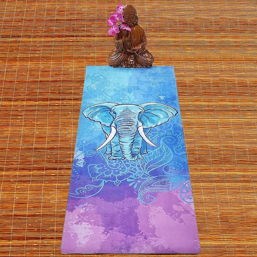 Esterilla de yoga goma y microfibra 5mm + bolsa de yoga: 2 diseños a elegir 2/7