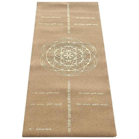 Tappeto da viaggio in sughero per yoga - Mantra yoga + cinghia